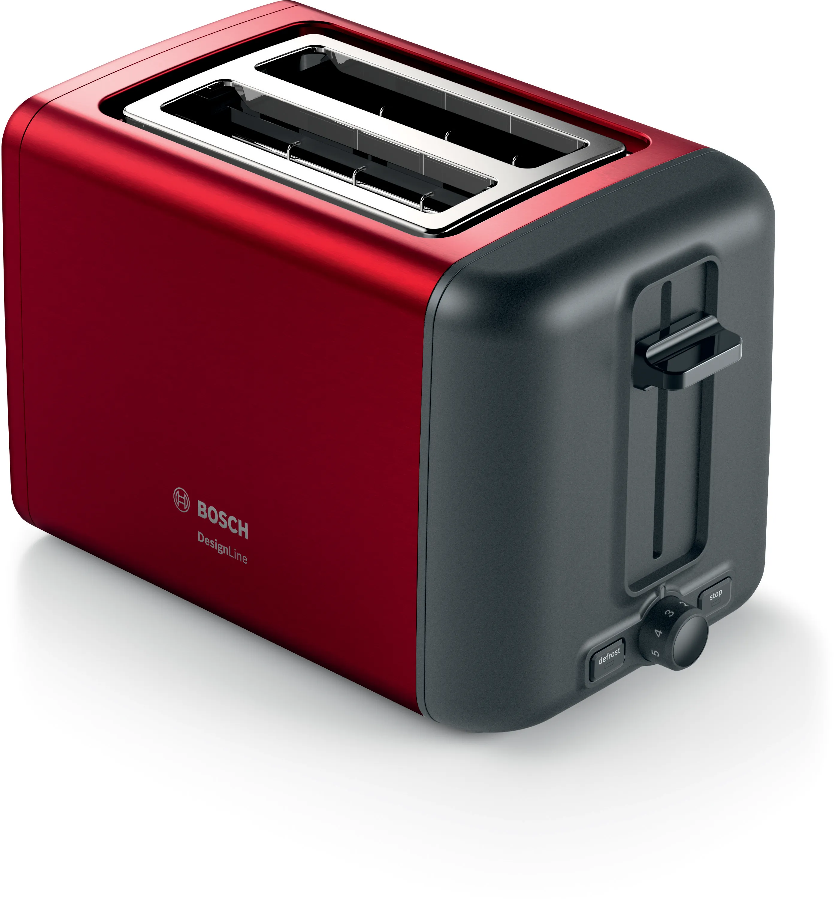Kompakt Toaster DesignLine Rot 