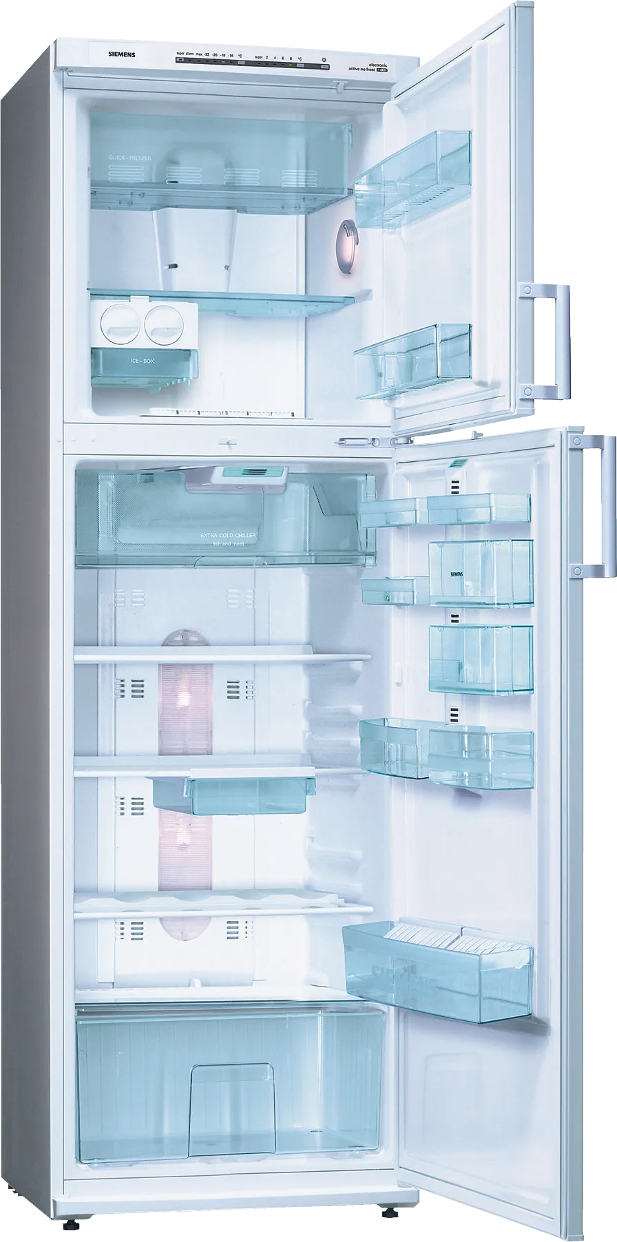  free-standing fridge-freezer with freezer at top 185 x 60 cm White, Total noFrost
