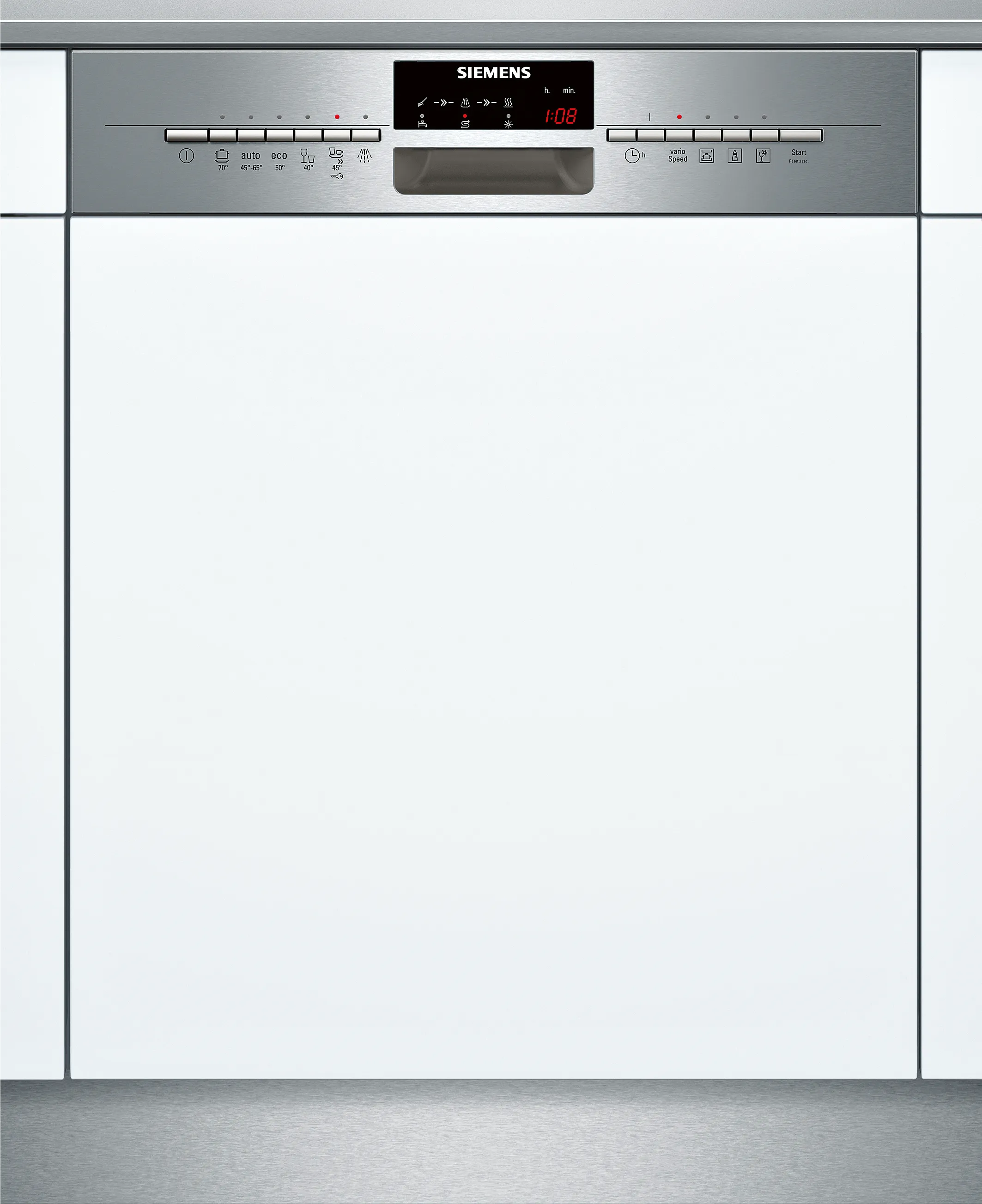 iQ500 semi-integrated dishwasher 60 cm Brushed steel