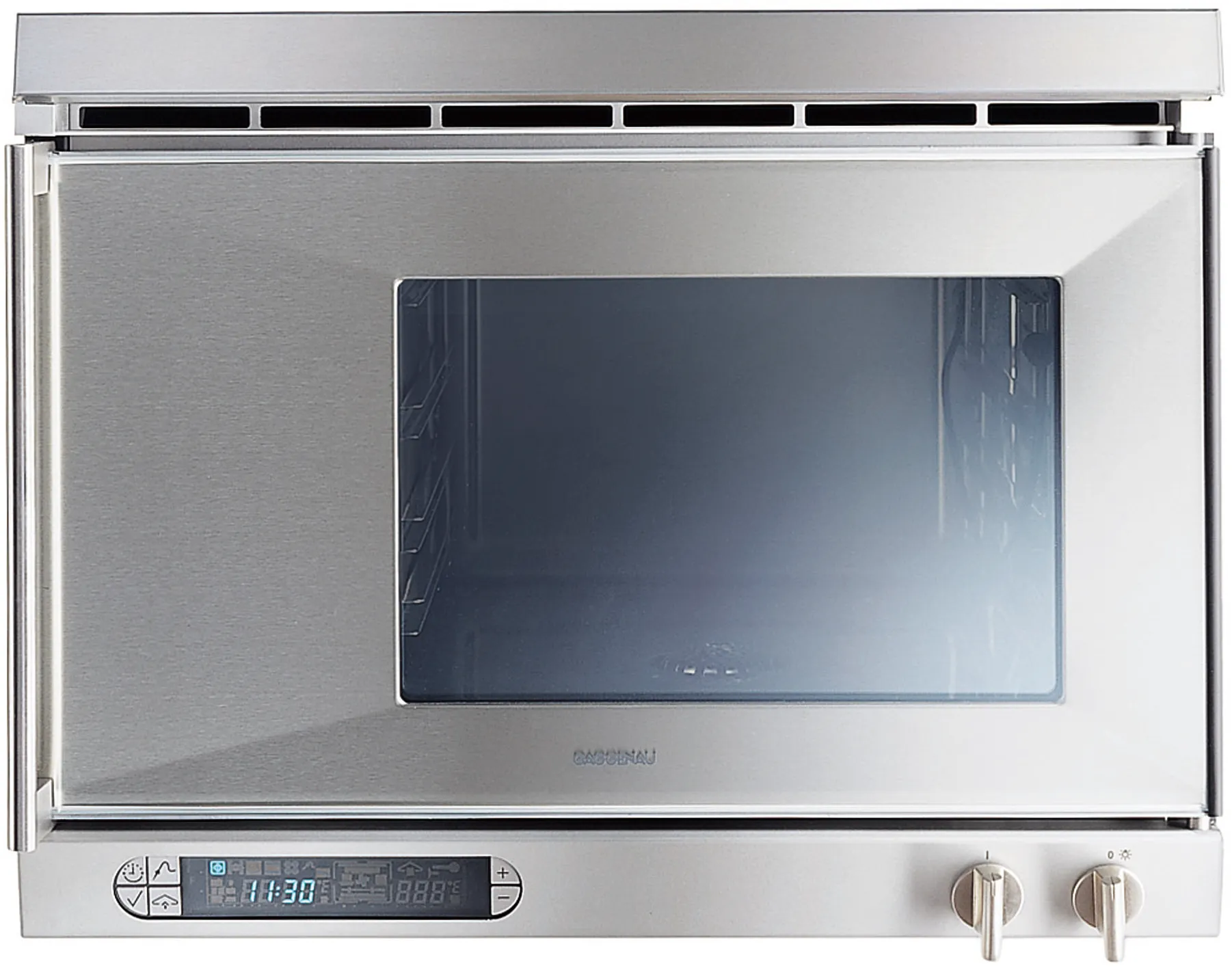 Built-in compact oven with steam function 60 x 45 cm door hinge: right, stainless steel
