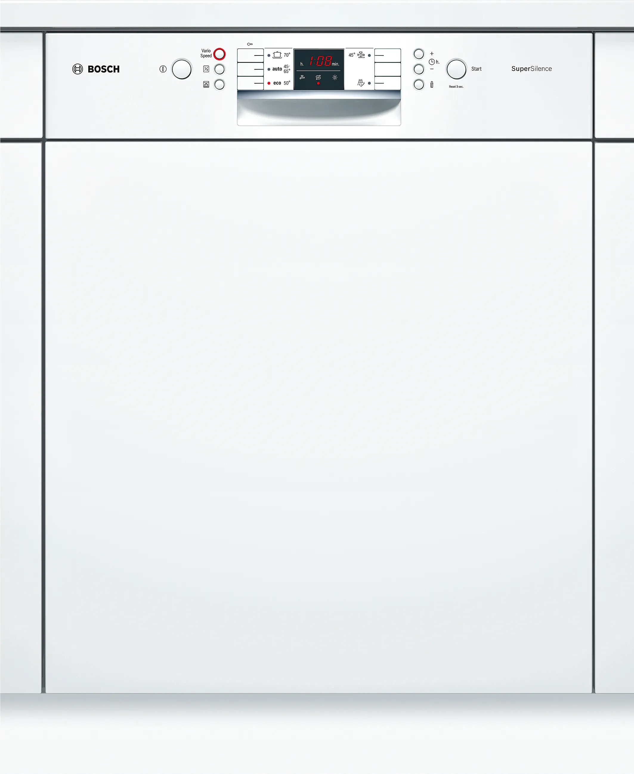  semi-integrated dishwasher 60 cm White