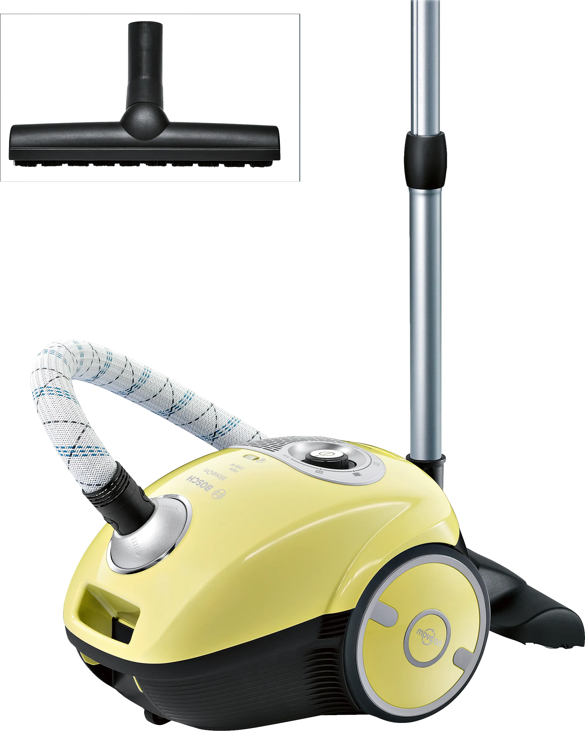 Bagged vacuum cleaner MoveOn 2200W Hepa Yellow