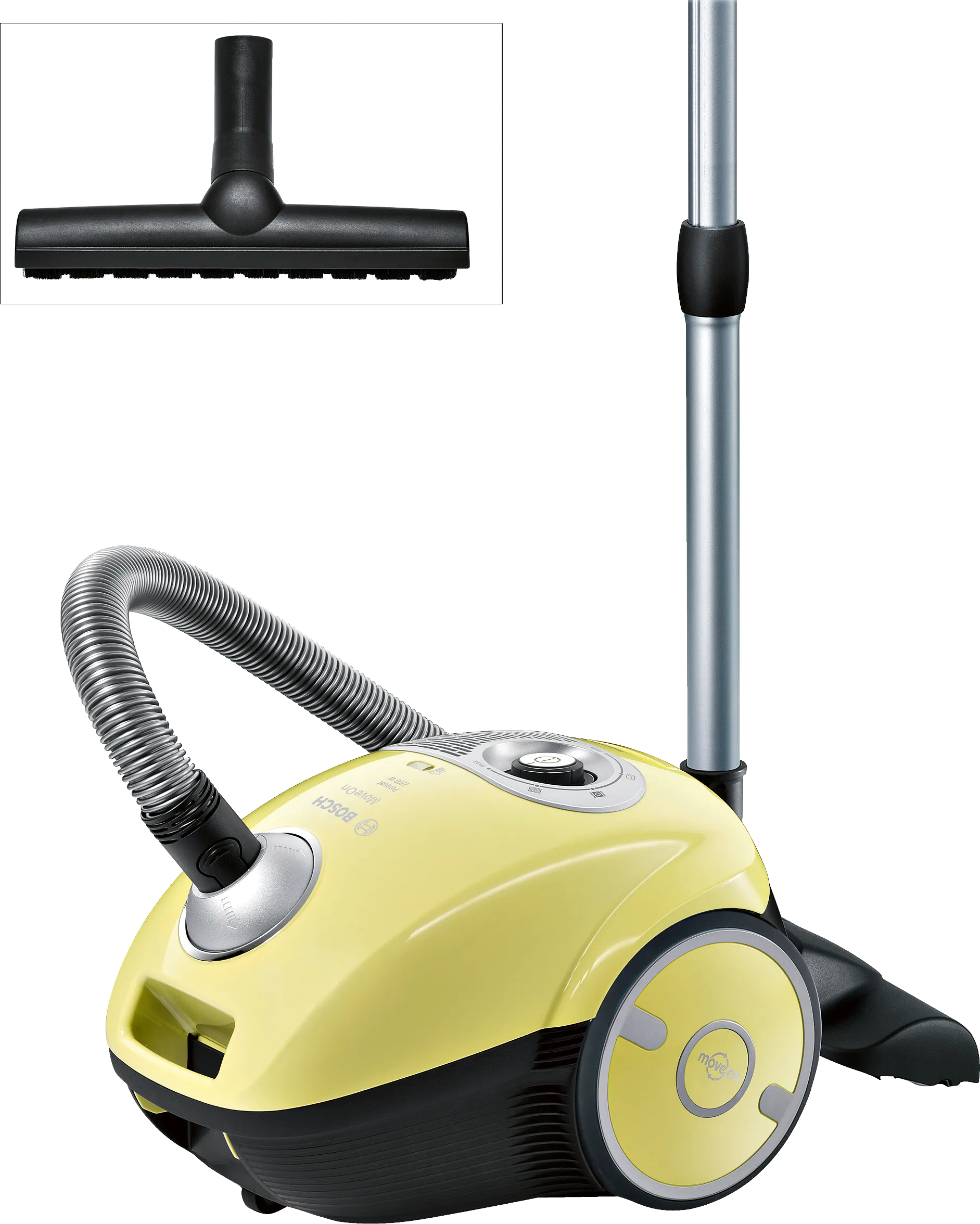 Bagged vacuum cleaner MoveOn 2200W Parquet Yellow