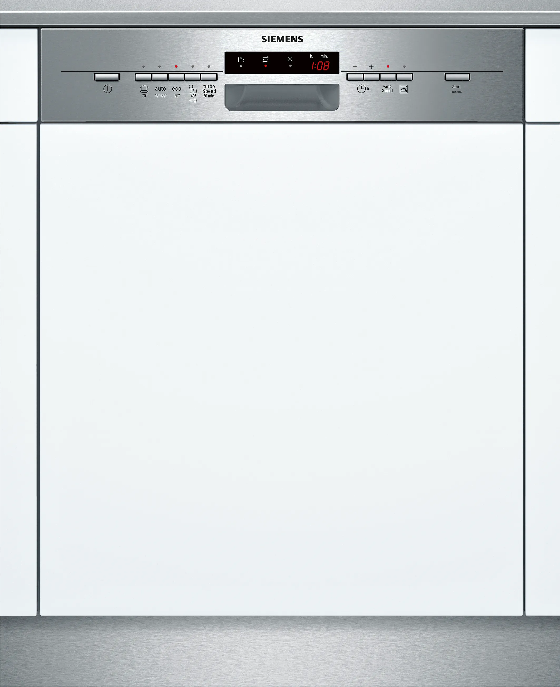 iQ500 semi-integrated dishwasher 60 cm Brushed steel