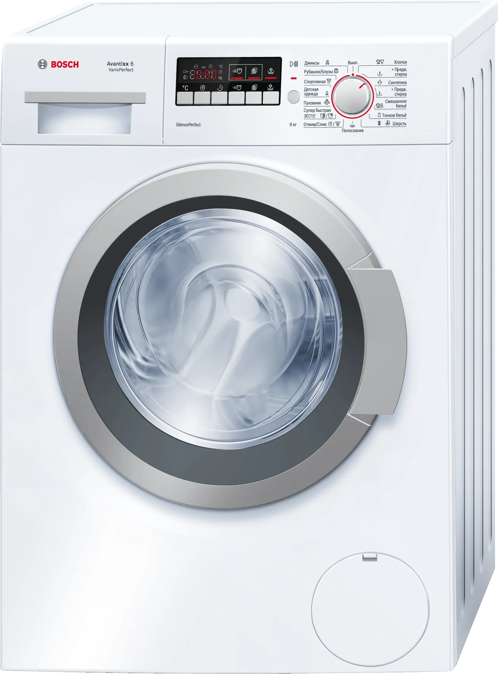 Series 6 washing machine, frontloader 6 kg 1200 rpm, White
