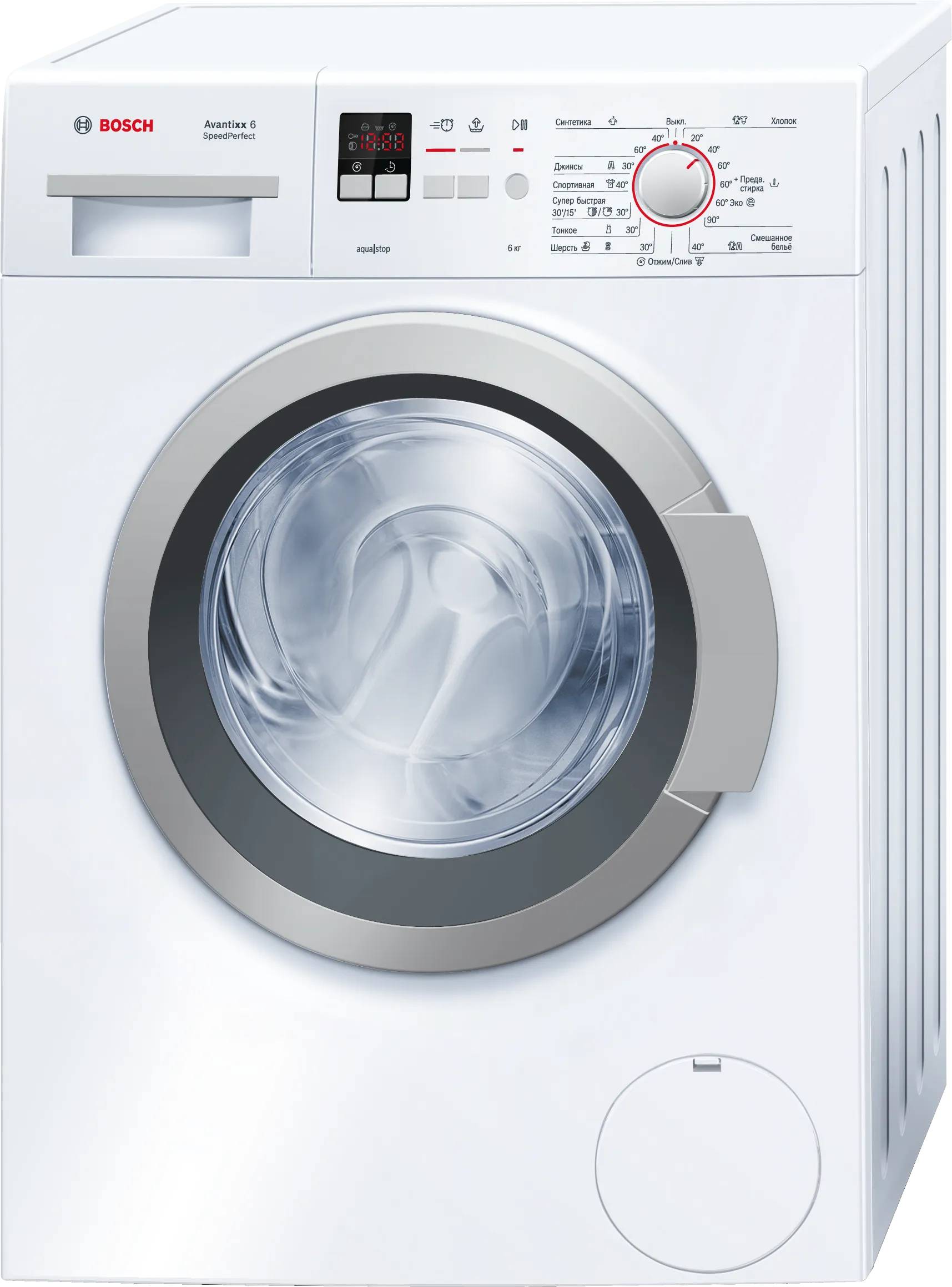 Series 6 washing machine, frontloader 6 kg 1000 rpm, White