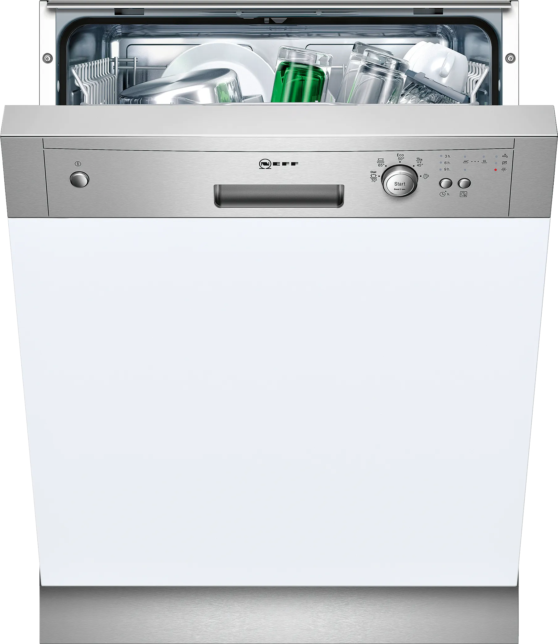  semi-integrated dishwasher 60 cm Brushed steel