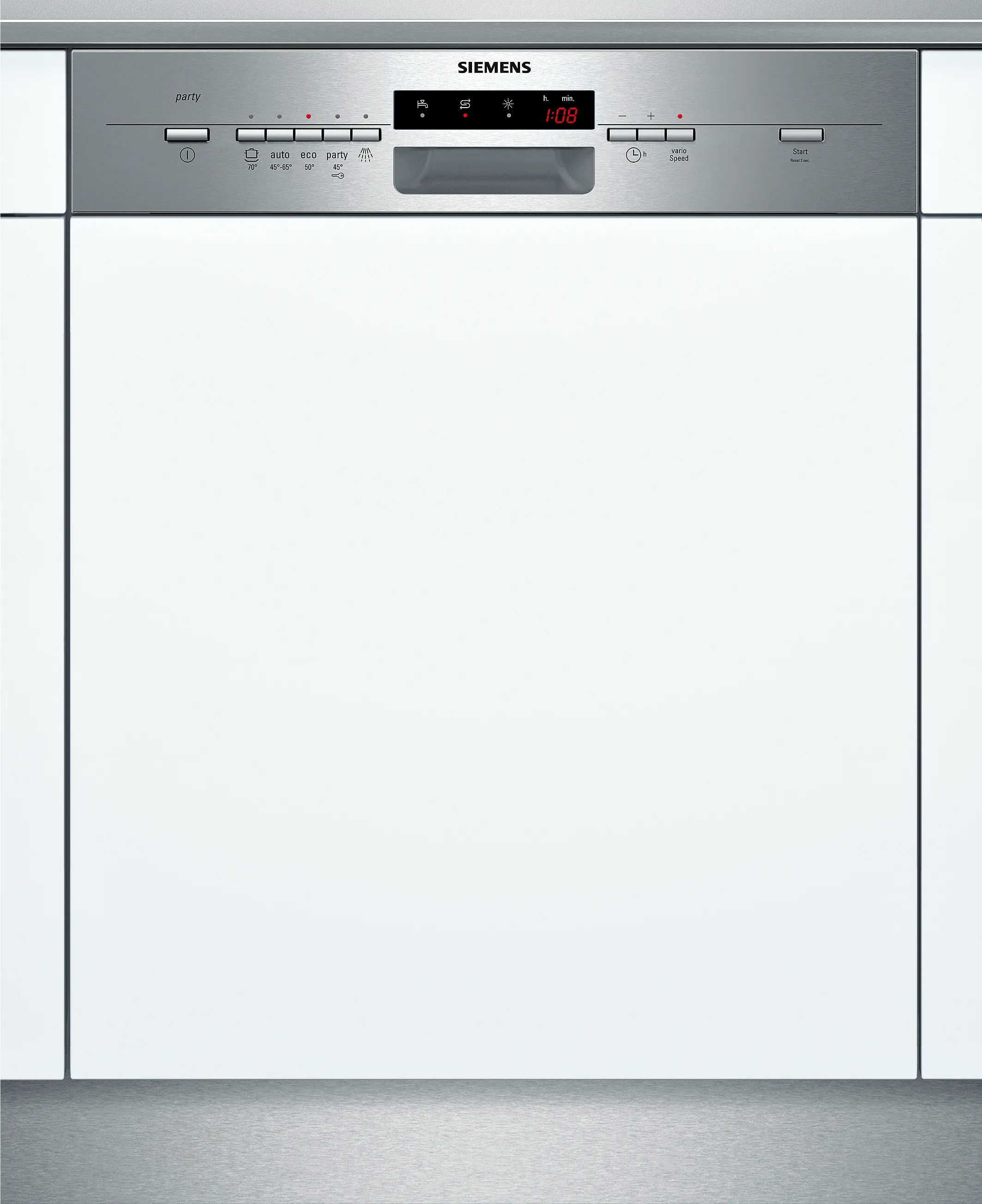 iQ500 semi-integrated dishwasher 60 cm Brushed steel