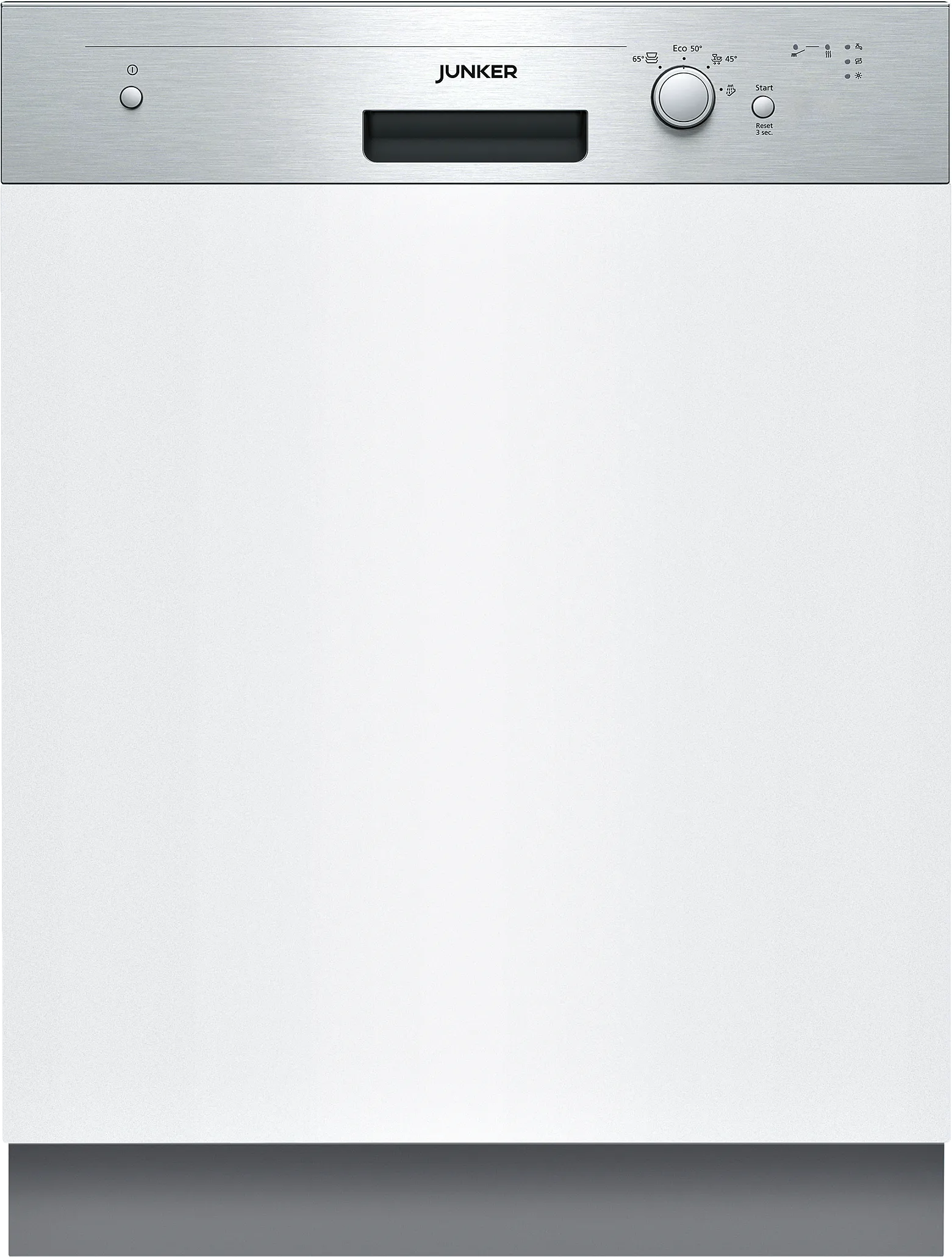 semi-integrated dishwasher 60 cm Brushed steel