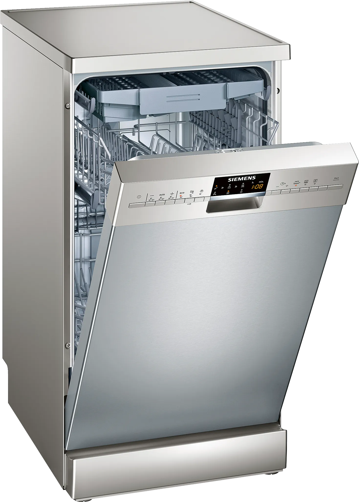 iQ500 free-standing dishwasher 45 cm Brushed steel anti-fingerprint