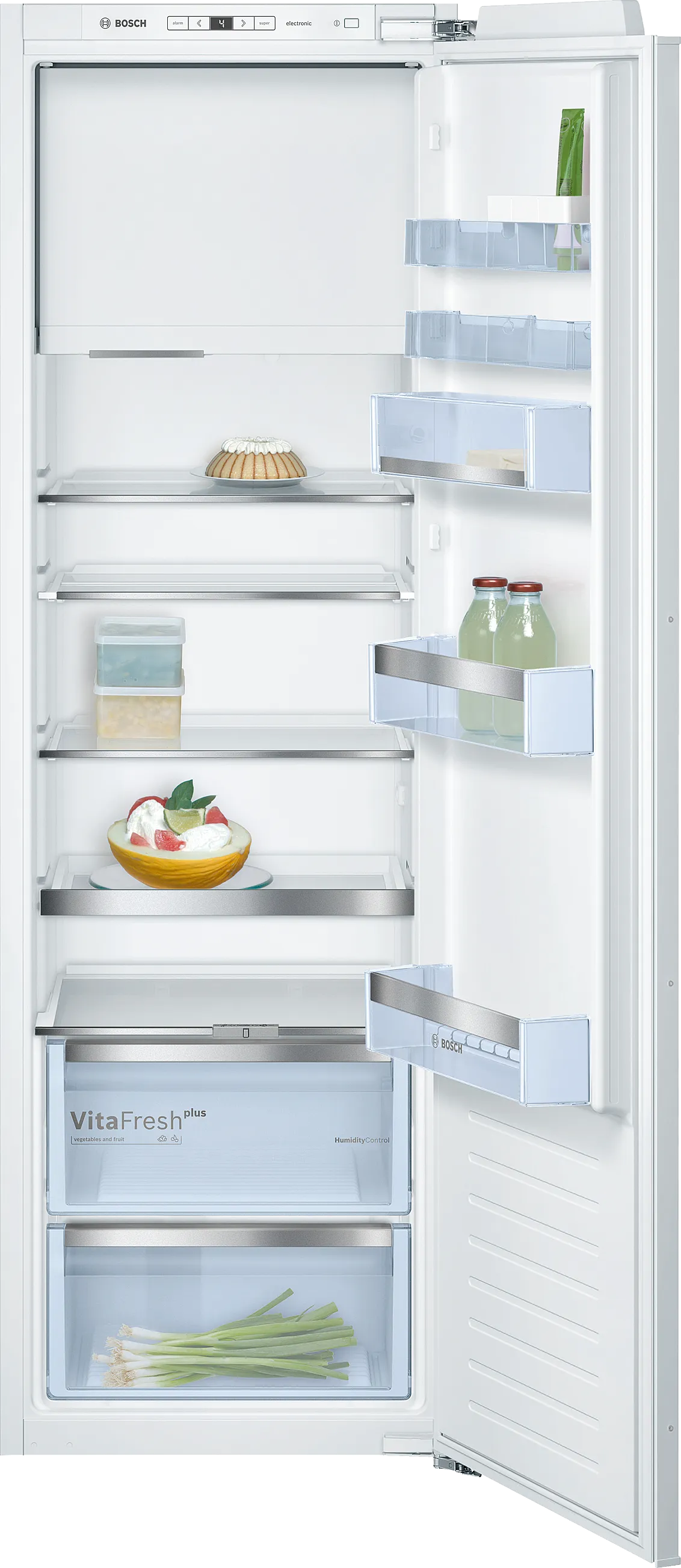 Series 6 built-in fridge with freezer section 177.5 x 56 cm flat hinge 