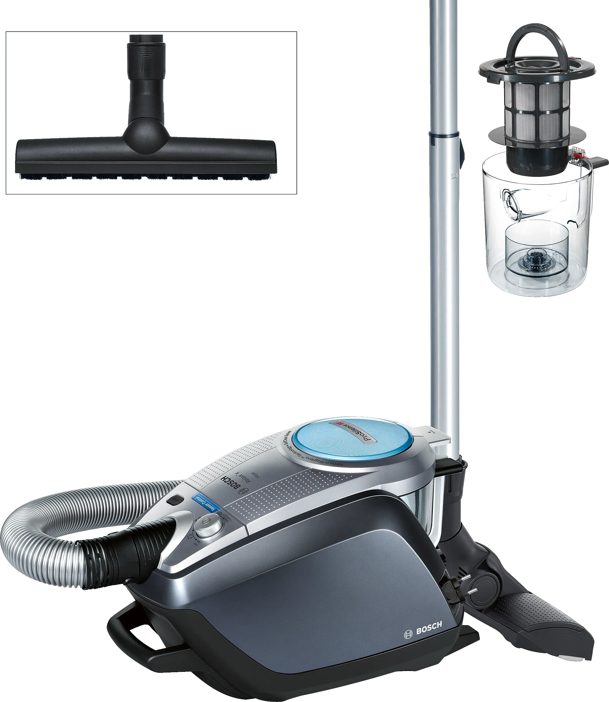  Bagless vacuum cleaner Bosch GS-50 1400 W hepa Silver