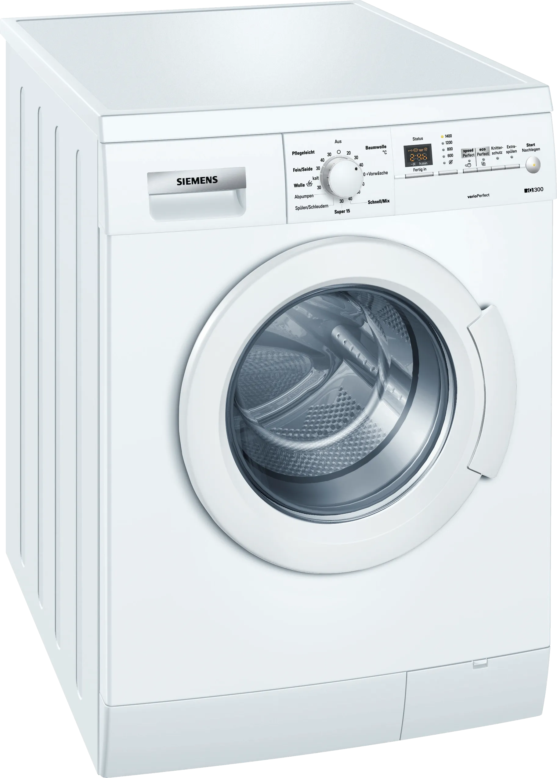 iQ300 washing machine, frontloader fullsize 6 kg 1400 rpm, White