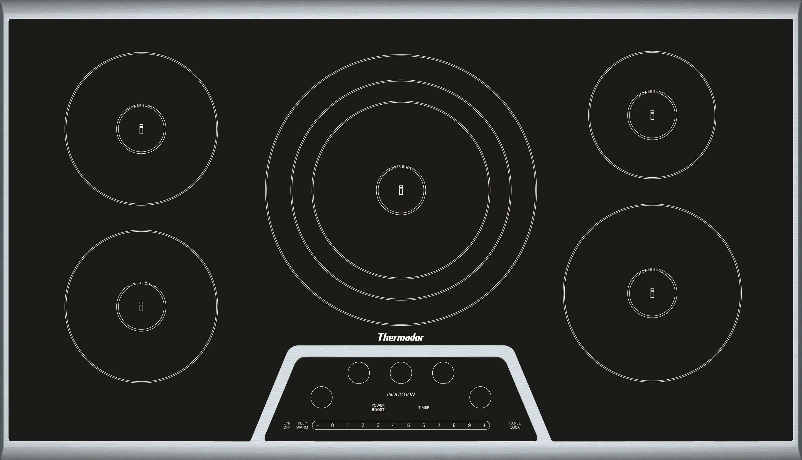  Induction hob 36'' Black, surface mount with frame