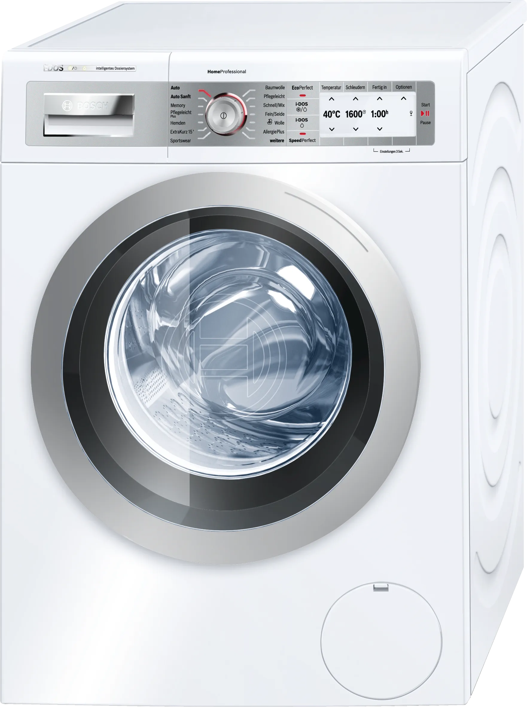 HomeProfessional washing machine, frontloader fullsize 8 kg 1600 rpm