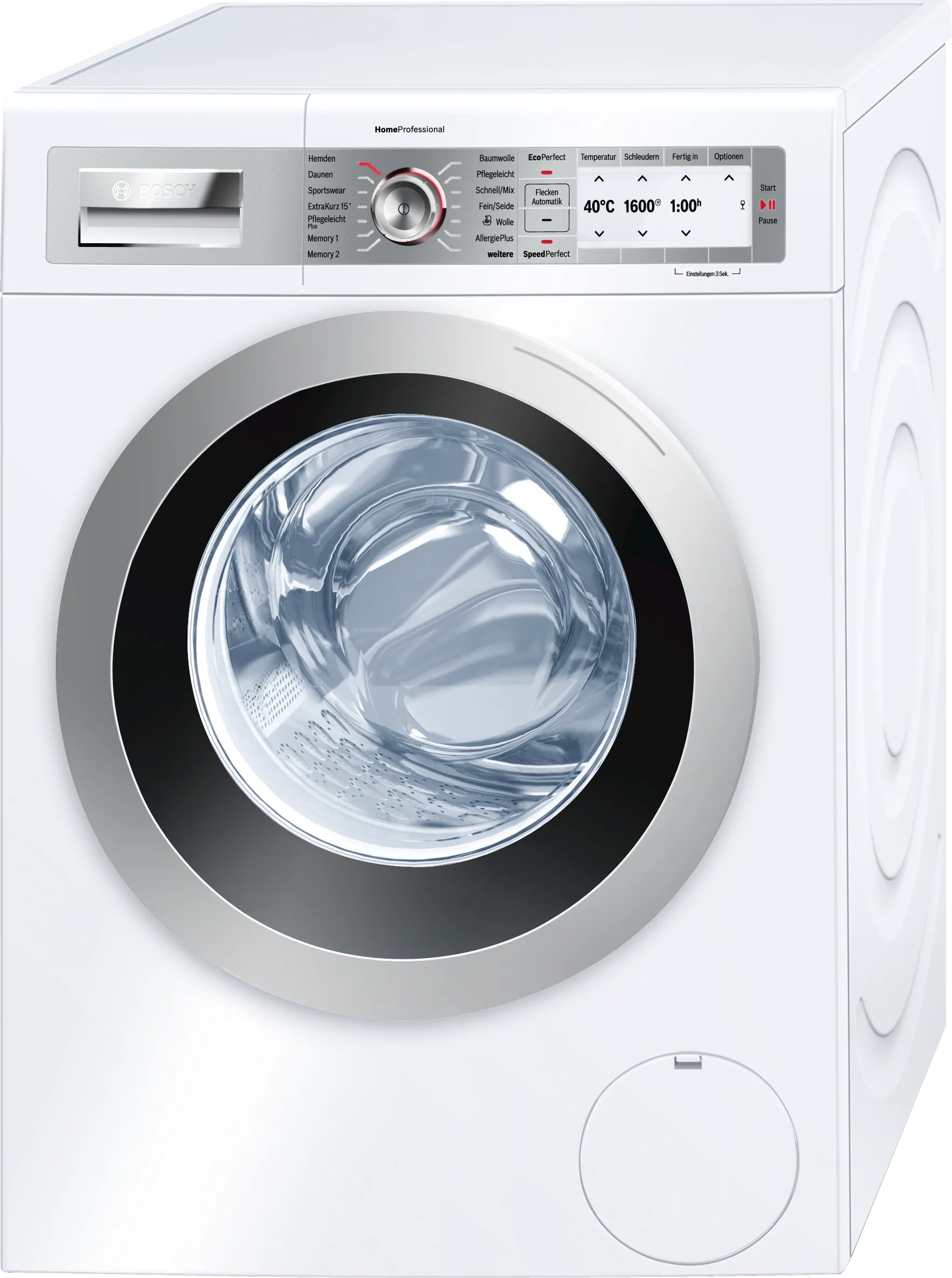 HomeProfessional washing machine, frontloader fullsize 8 kg 1600 rpm