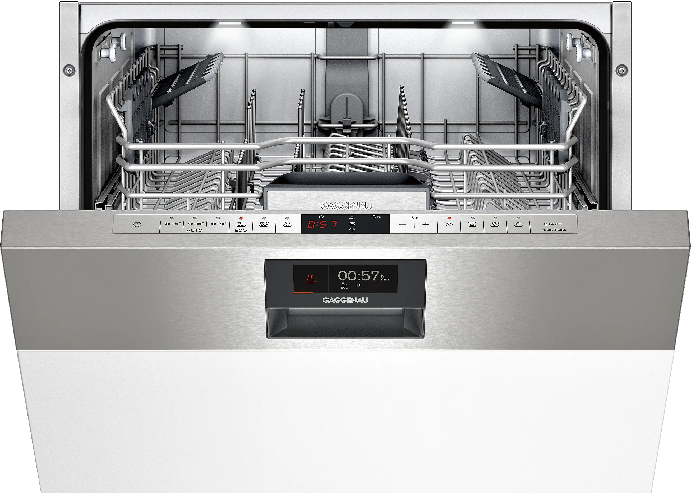  semi-integrated dishwasher 60 cm Brushed steel