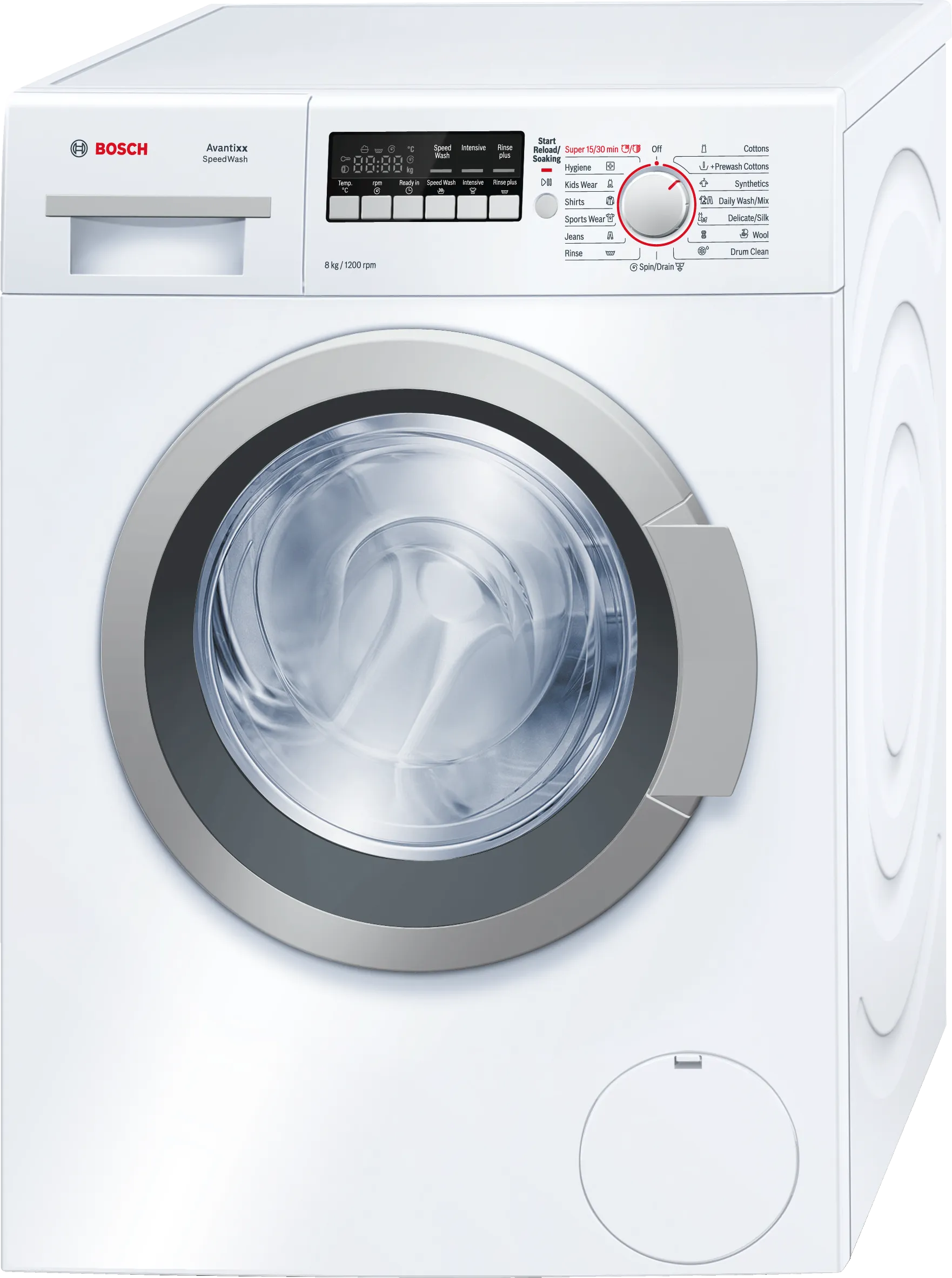 Series 6 washing machine, frontloader fullsize 8 kg 1200 rpm