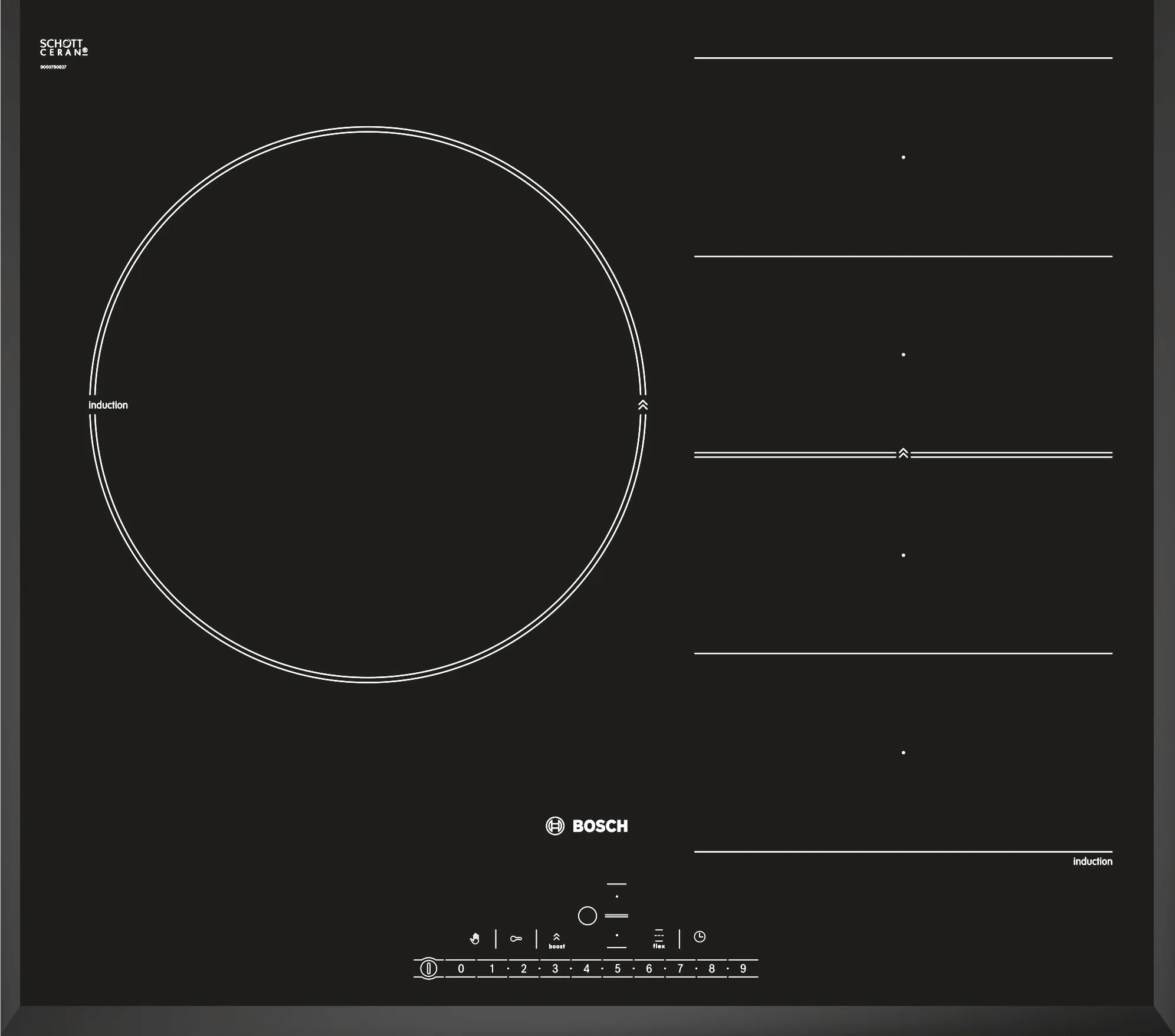 Series 6 Flex induction hob 60 cm surface mount without frame