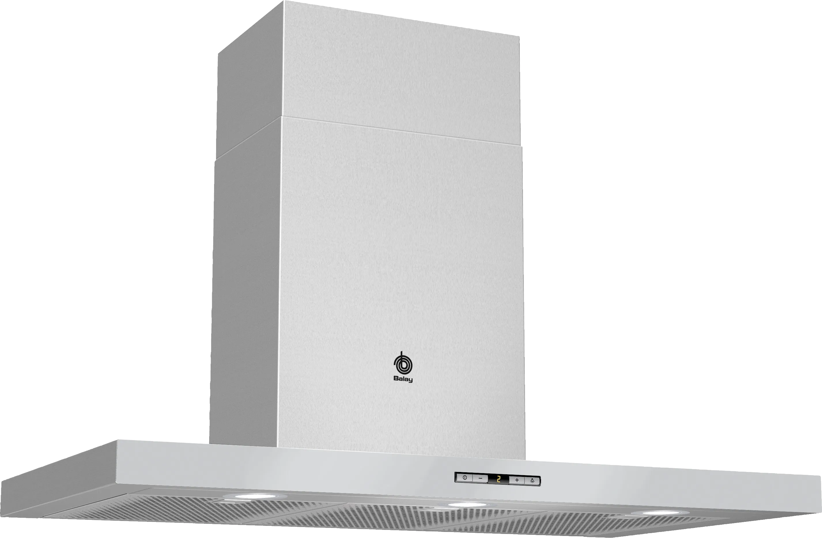  wall-mounted cooker hood, box design 90 cm Stainless steel