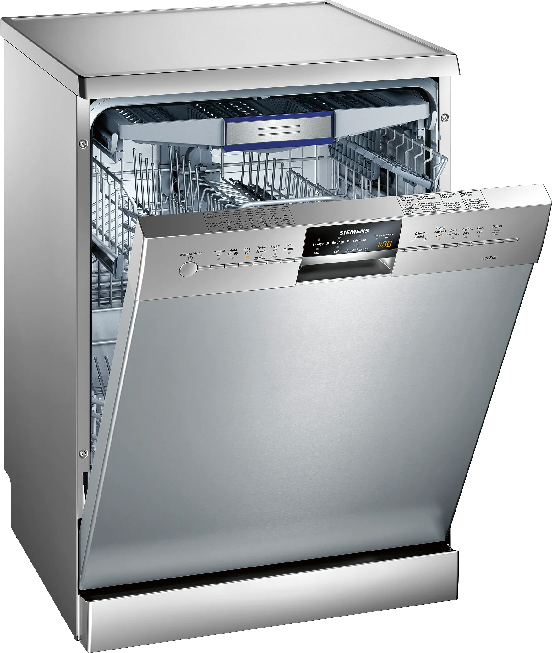 iQ500 free-standing dishwasher 60 cm Brushed steel anti-fingerprint