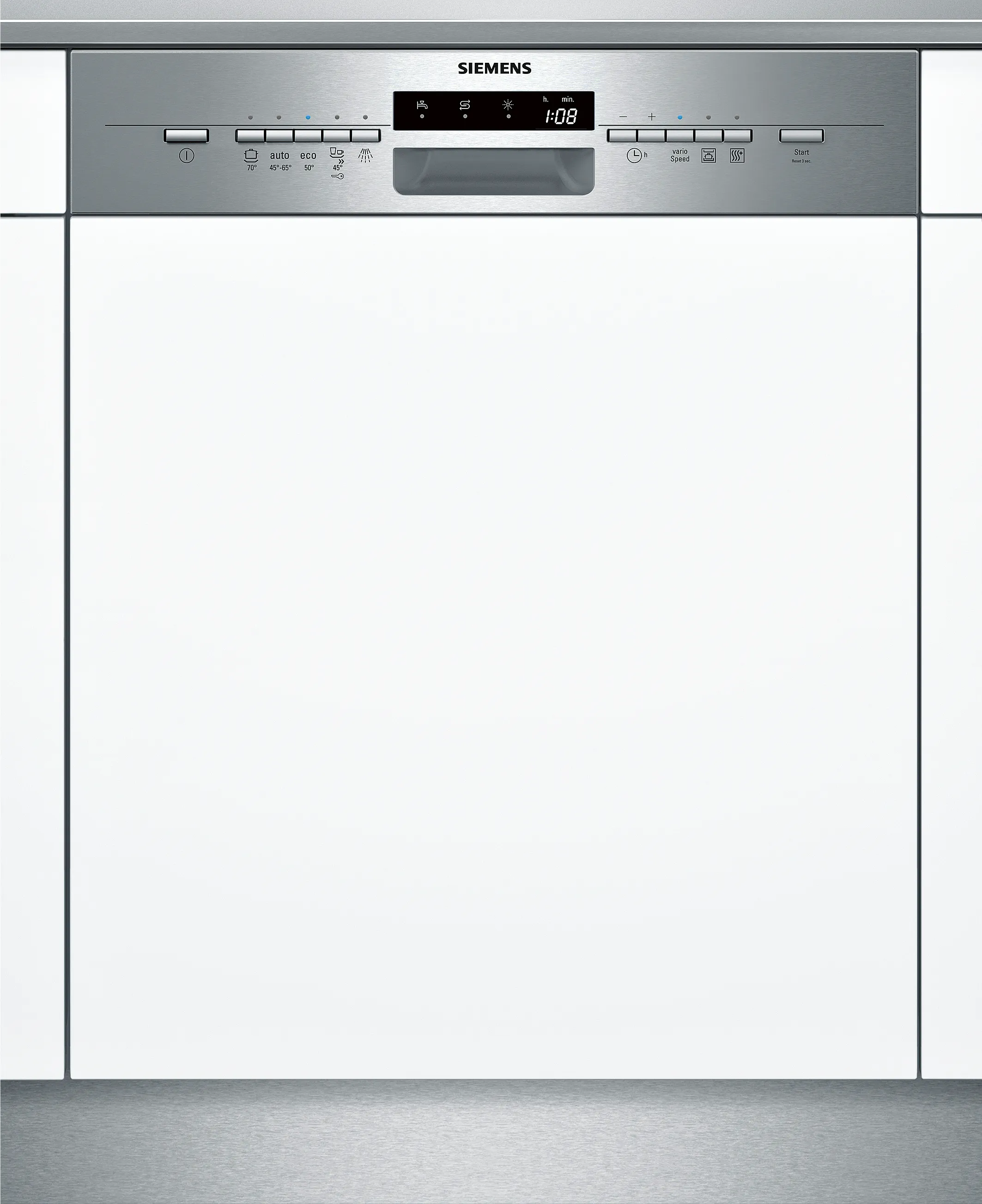 iQ500 semi-integrated dishwasher 60 cm Brushed steel