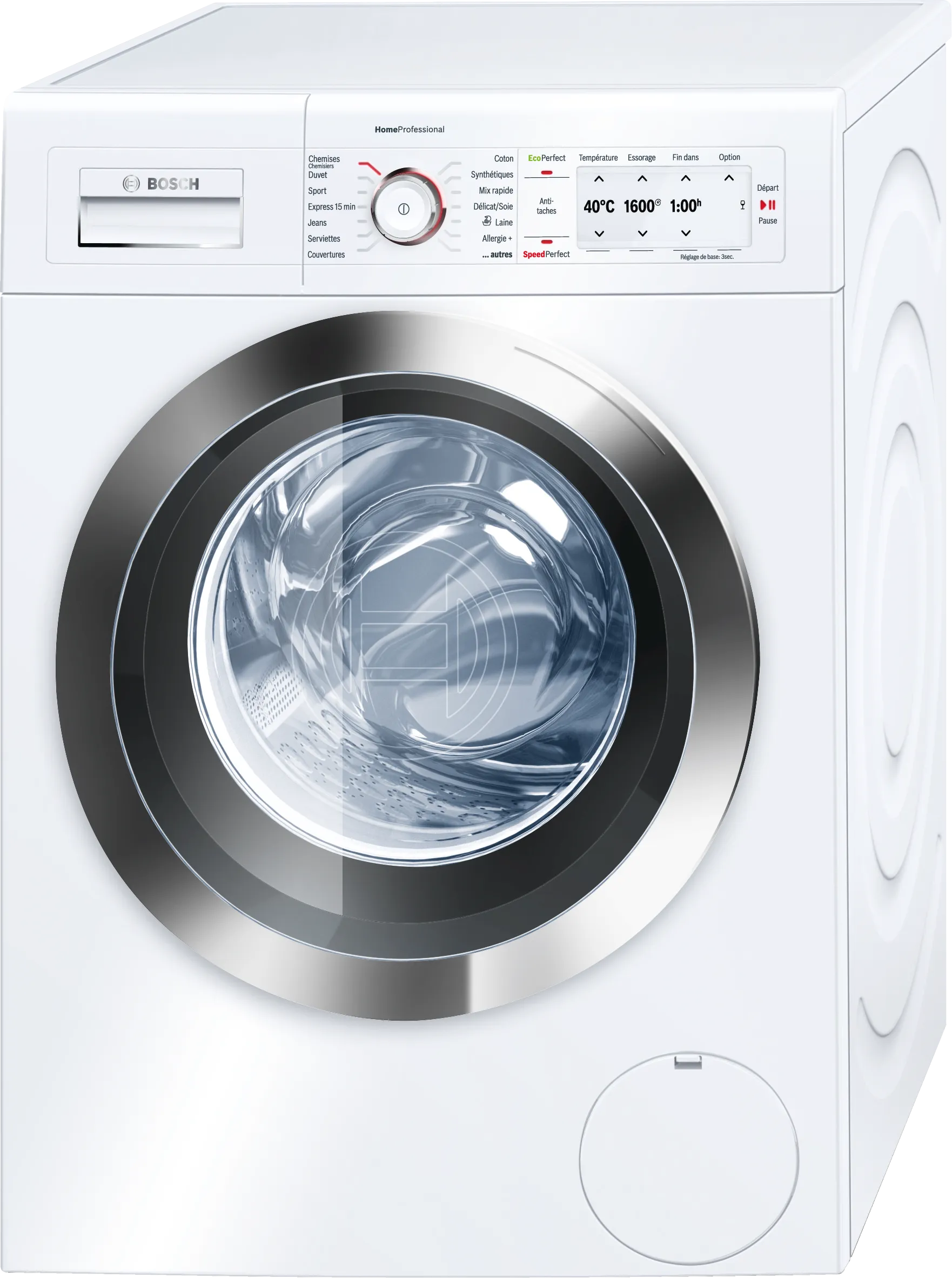 HomeProfessional washing machine, frontloader fullsize 9 kg 1600 rpm