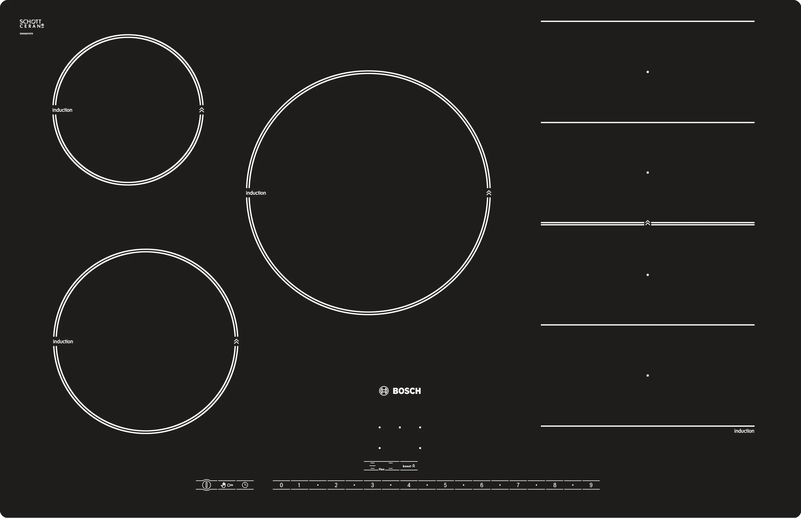 Series 8 Flex induction hob 80 cm flush mount