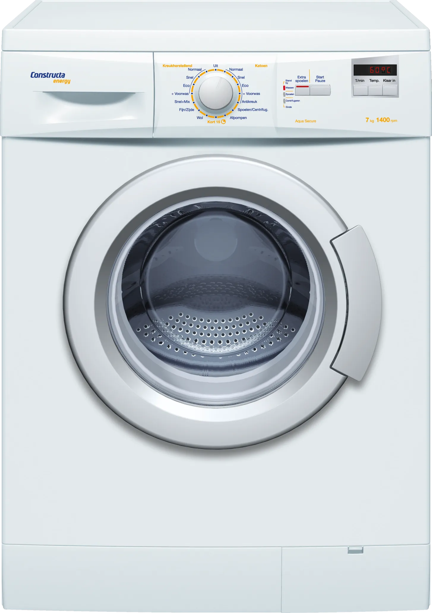  washing machine, frontloader fullsize 7 kg 1400 rpm, White