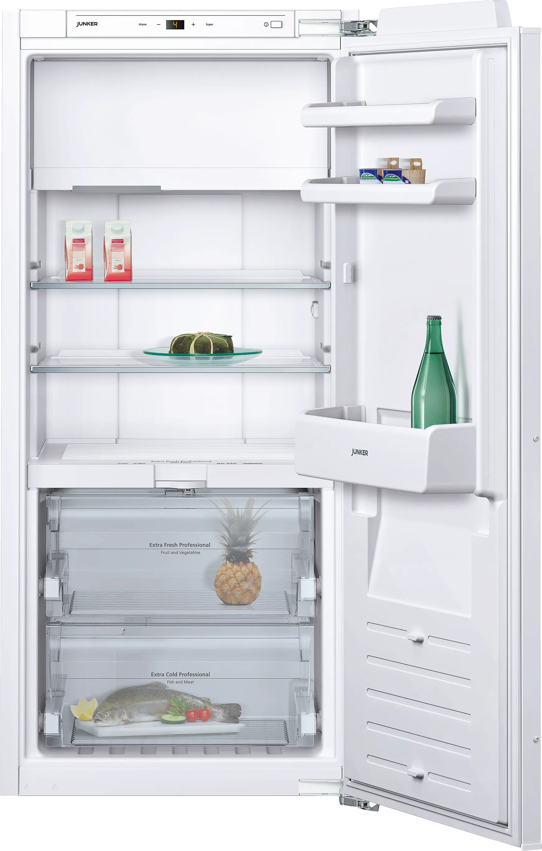  built-in fridge with freezer section 122.1 x 55.8 cm flat hinge
