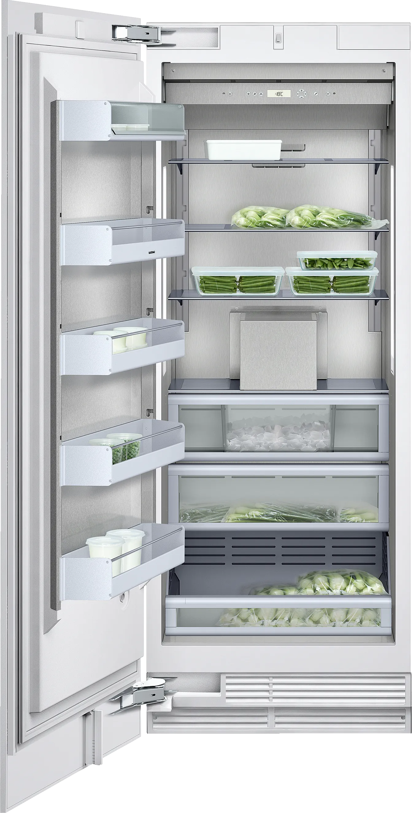 400 series Vario built-in freezer 212.5 x 75.6 cm flat hinge 