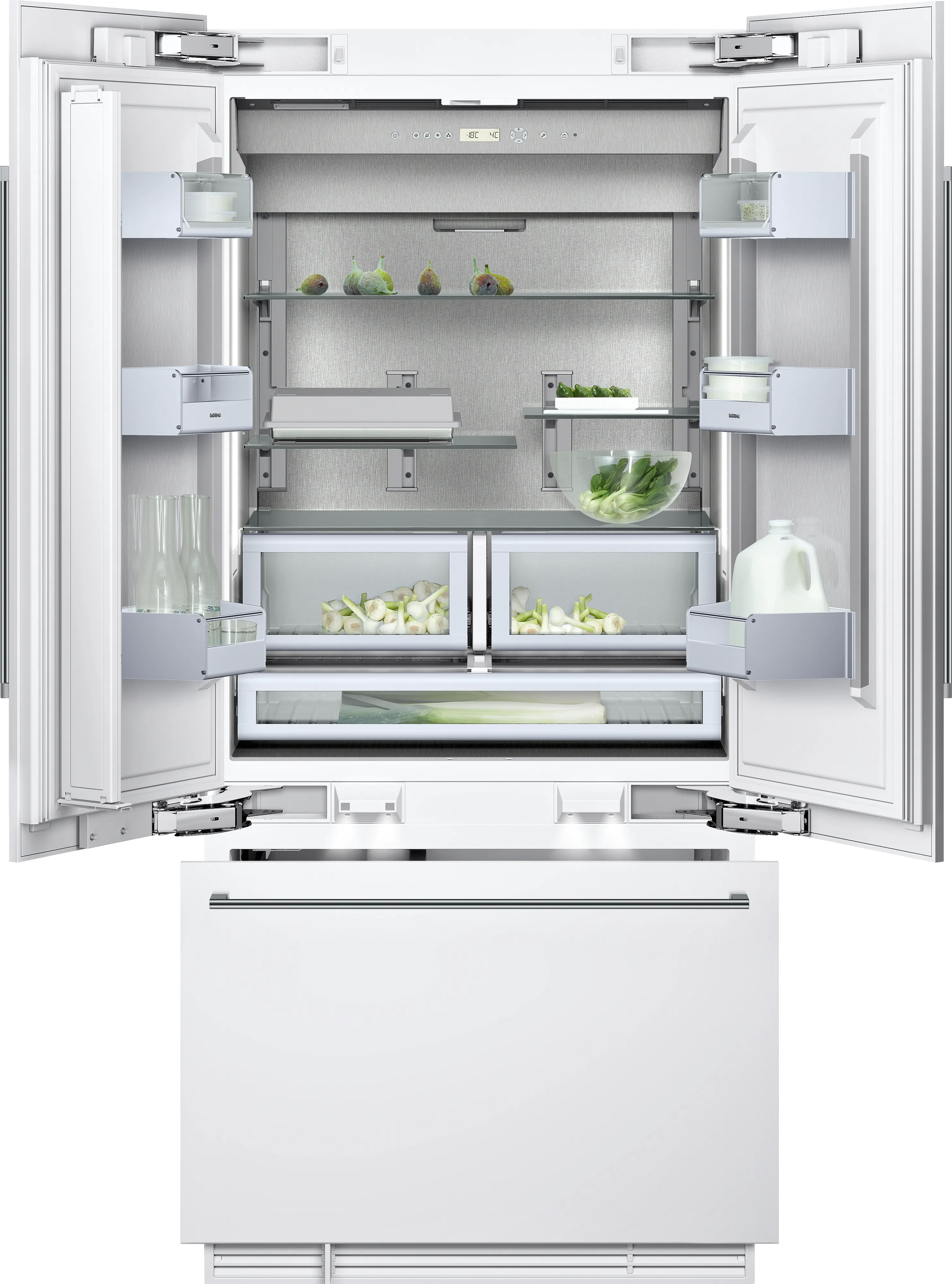 400 series Vario built-in fridge-freezer with freezer at bottom 212.5 x 90.8 cm flat hinge 