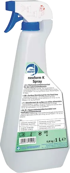 Produit de nettoyage Neoform K Spray Désinfectant réfrigérateurs, plans de travail… 