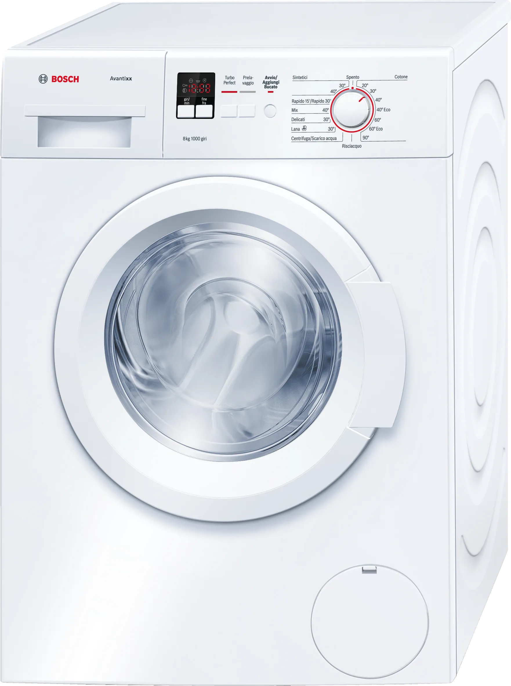 Series 4 washing machine, frontloader fullsize 8 kg 1000 rpm