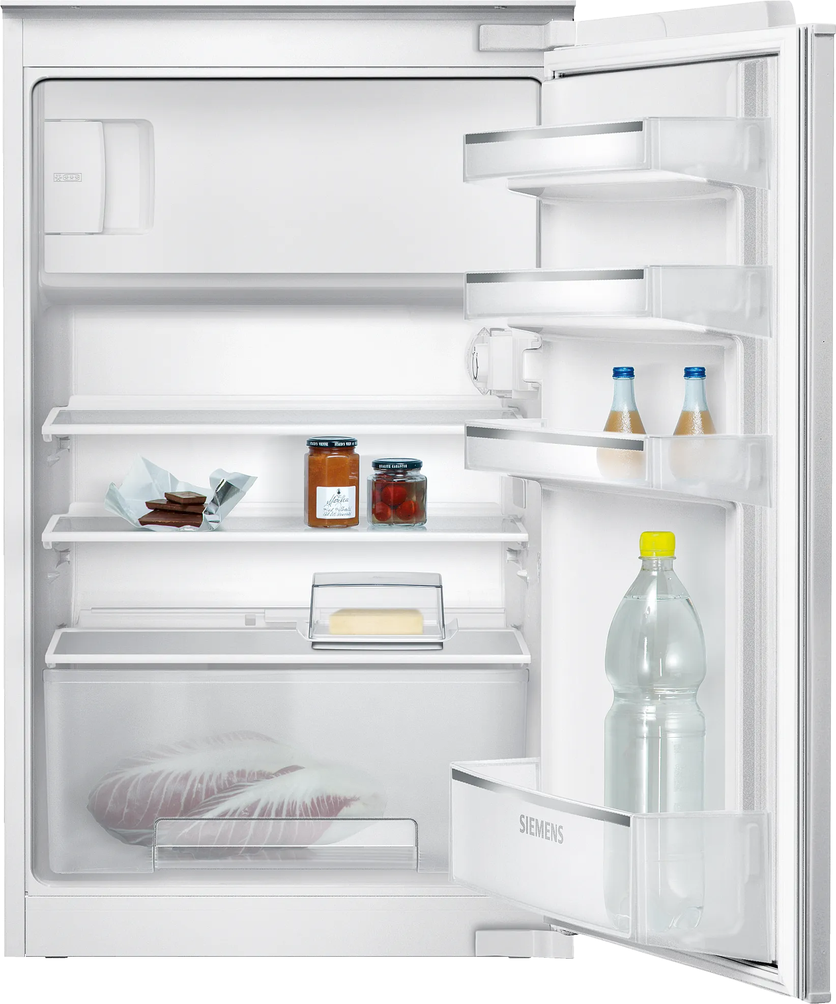 iQ100 built-in fridge with freezer section 88 x 56 cm sliding hinge