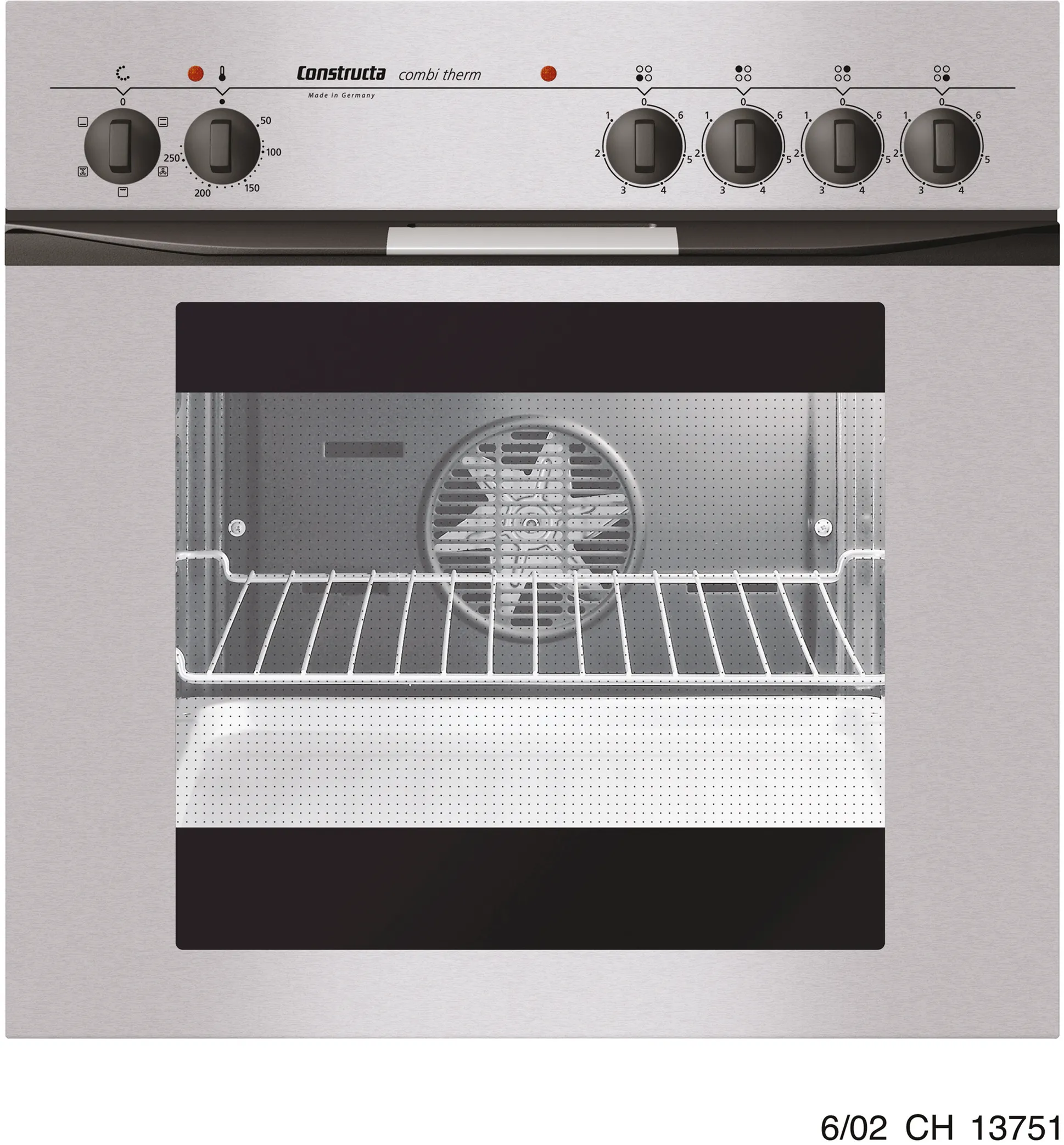 Built-in cooker 60 x 60 cm Stainless steel