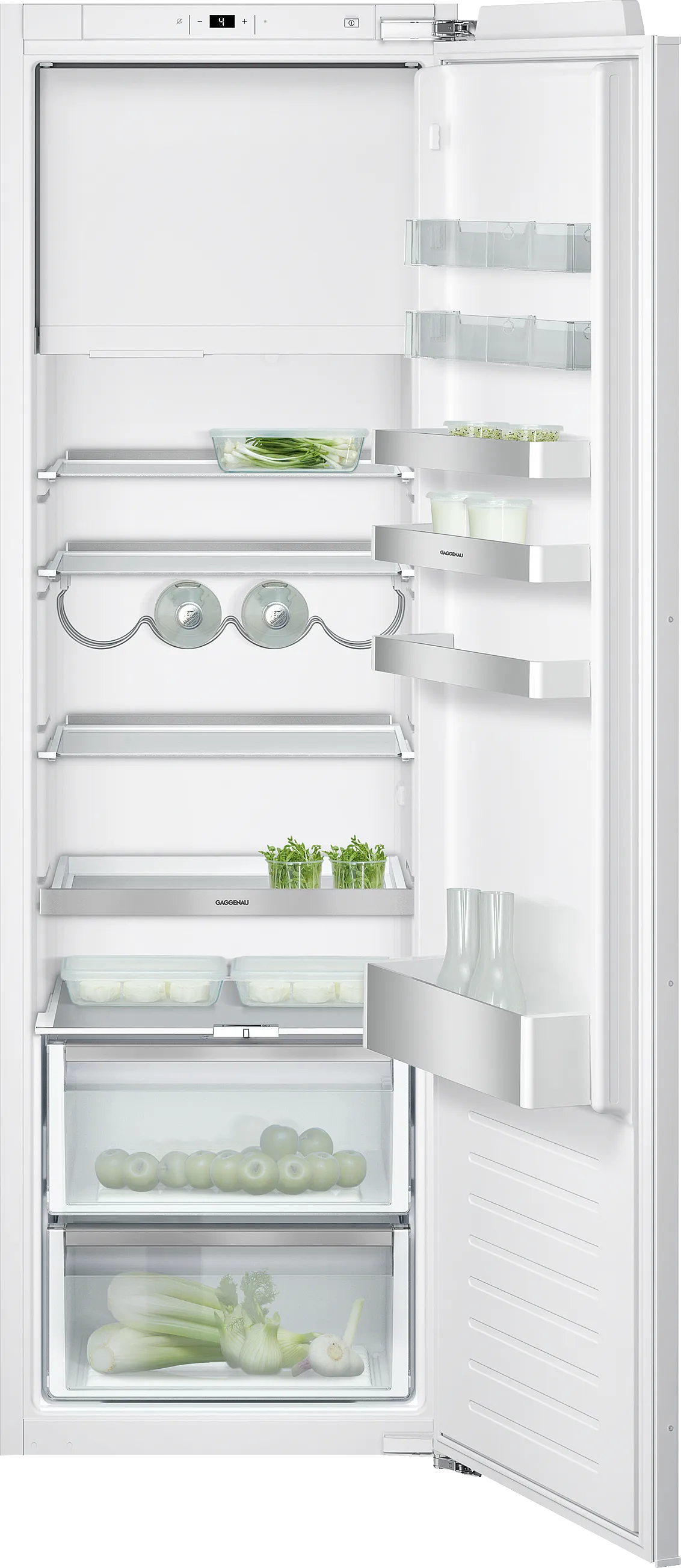 200 series built-in fridge with freezer section 177.5 x 56 cm soft close flat hinge 