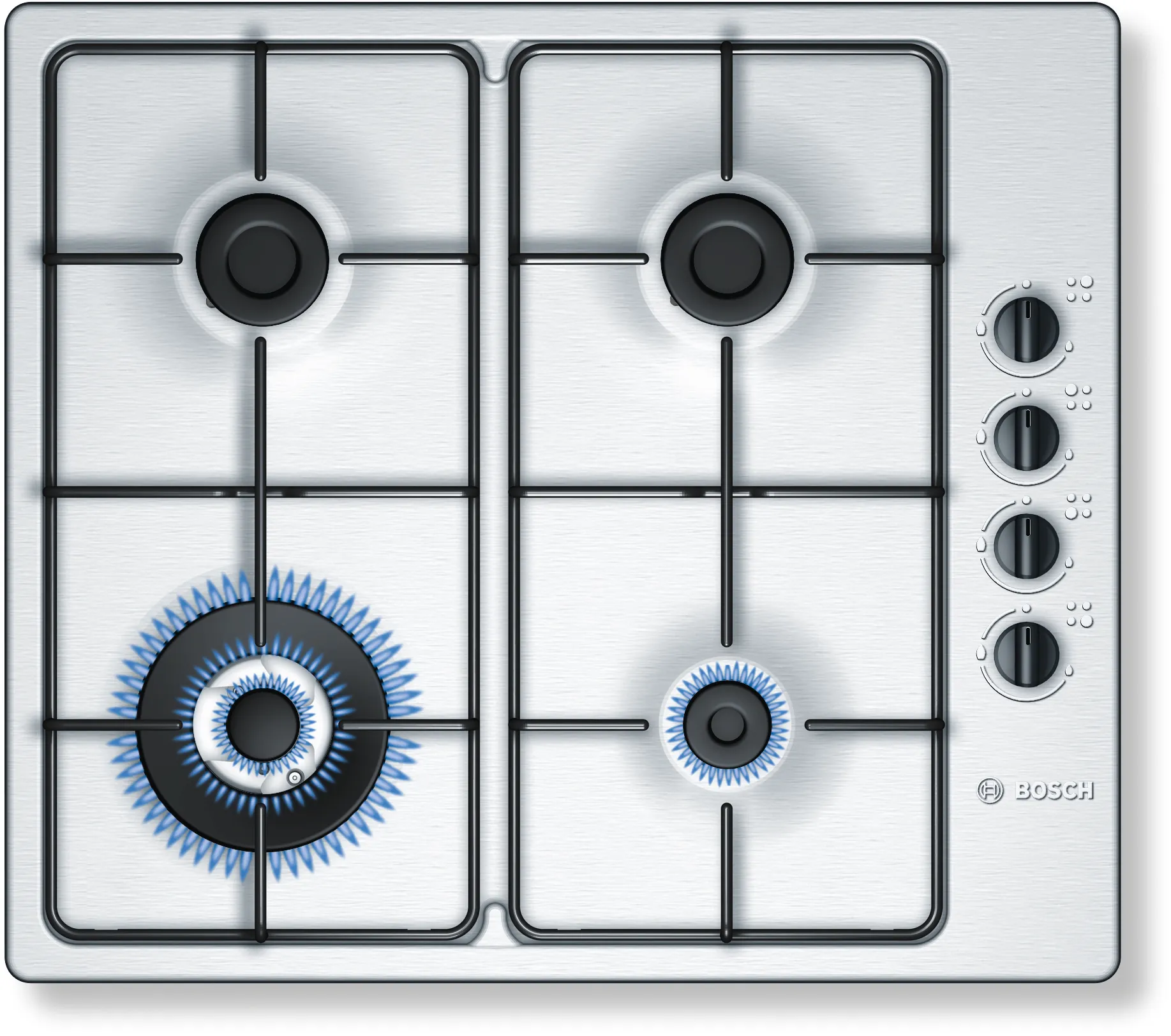 Series 2 Gas hob 60 cm Stainless steel