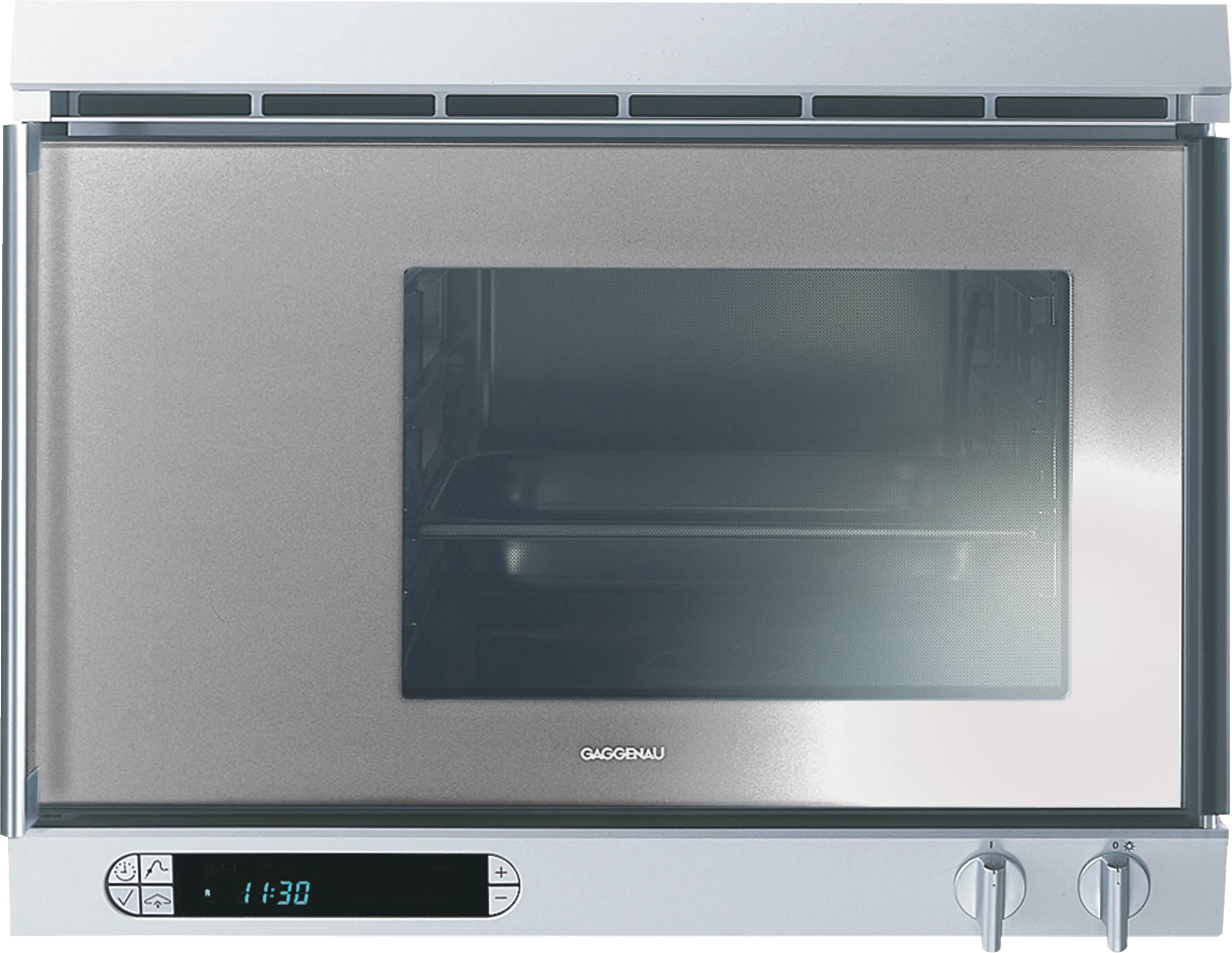 Built-in compact oven with steam function 60 cm silver, door hinge: right