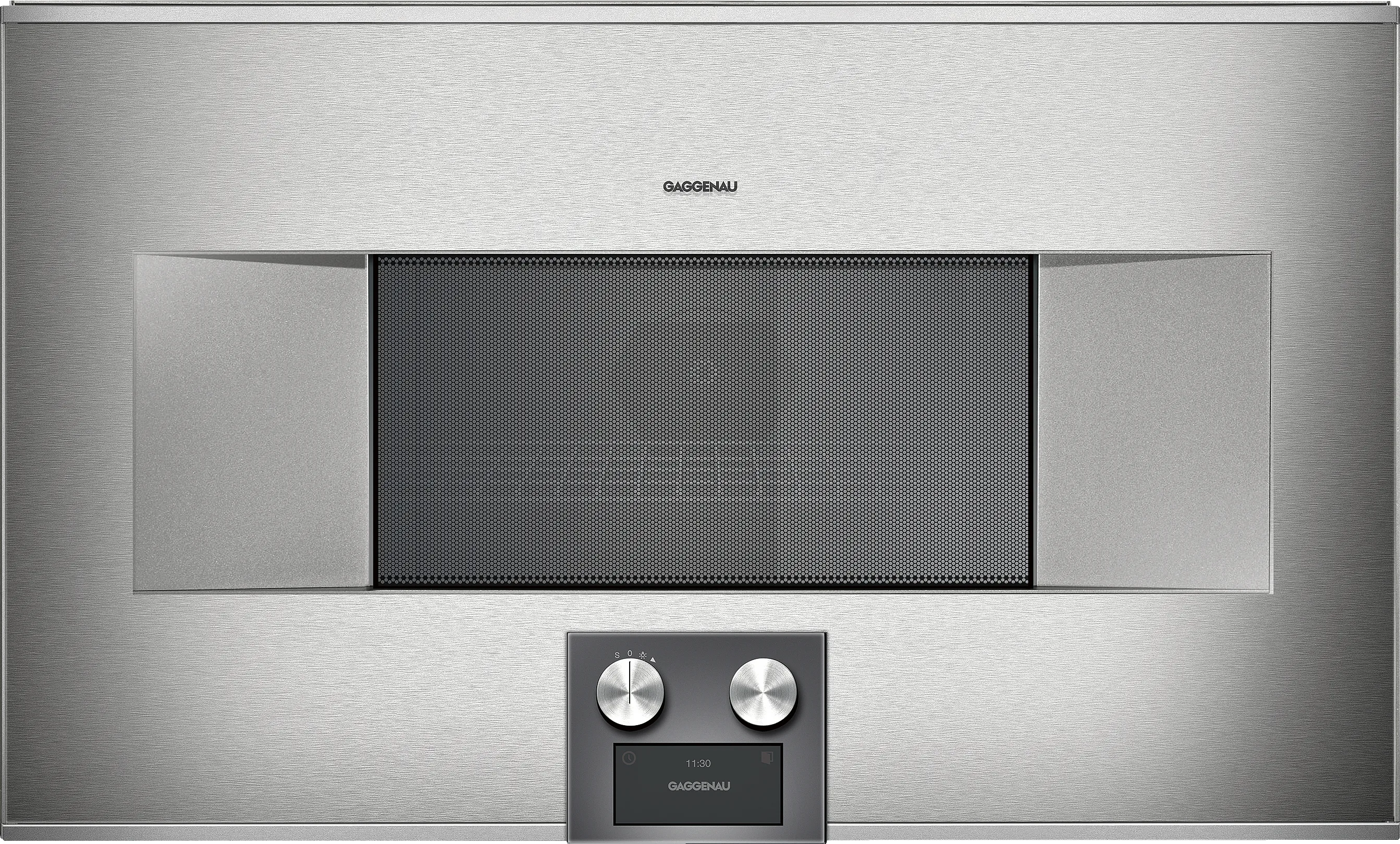 400 series built-in compact oven with microwave function 76 x 45 cm Door hinge: Right, Stainless steel behind glass 
