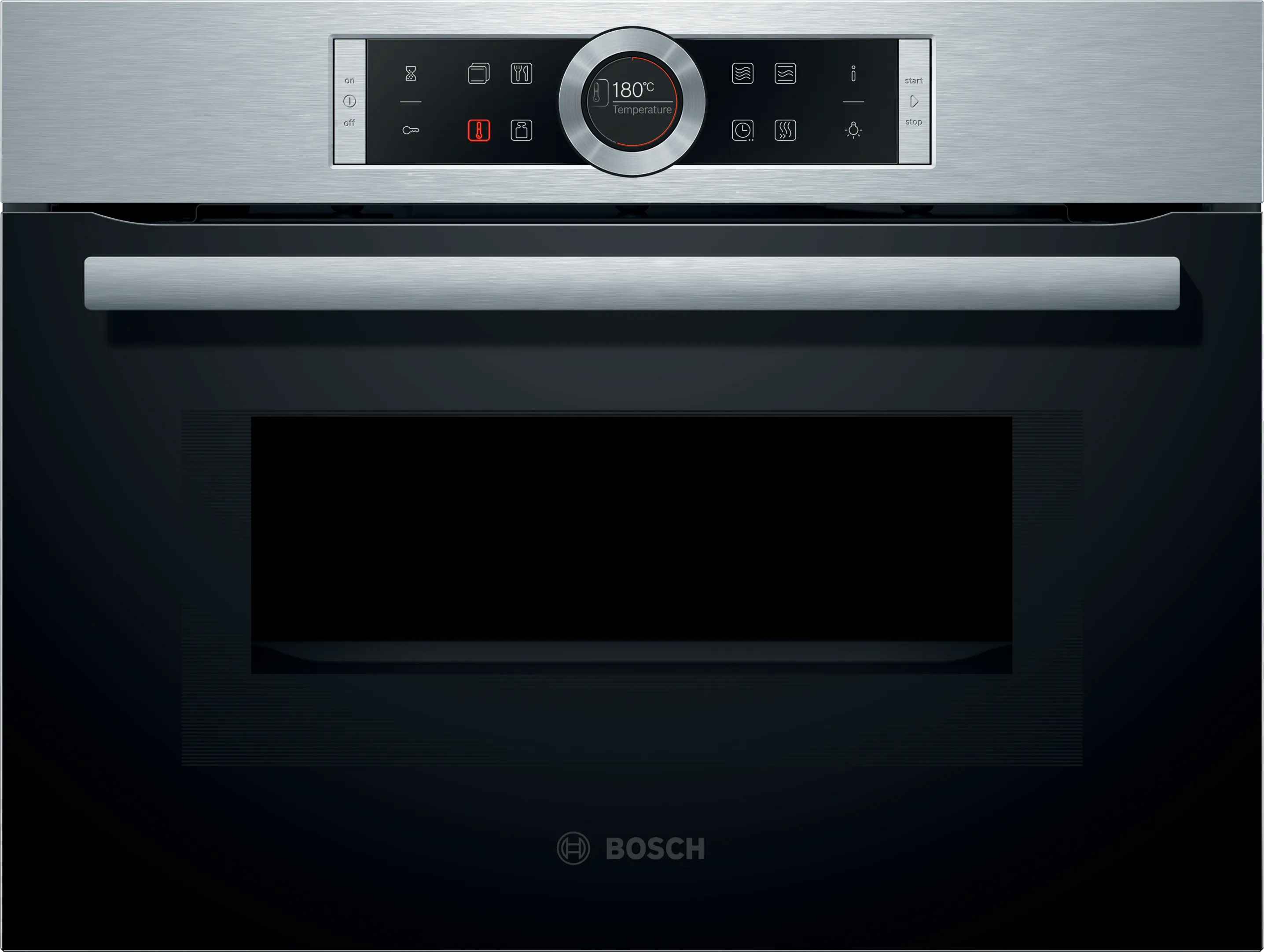Série 8 built-in compact oven with microwave function 60 x 45 cm Inox 