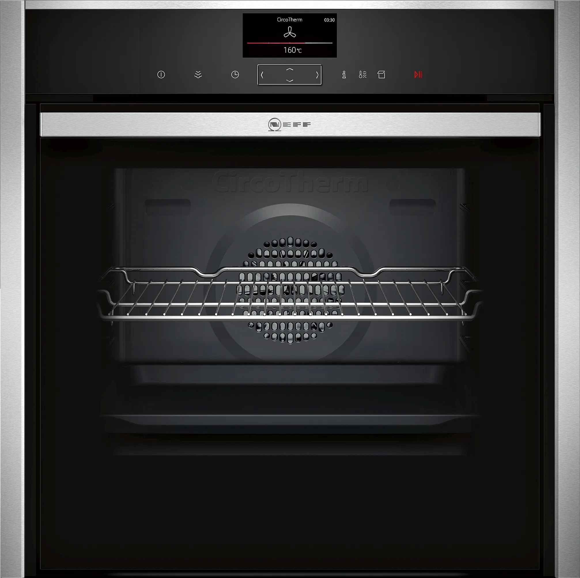 N 90 Built-in oven with steam function 60 x 60 cm Stainless steel 