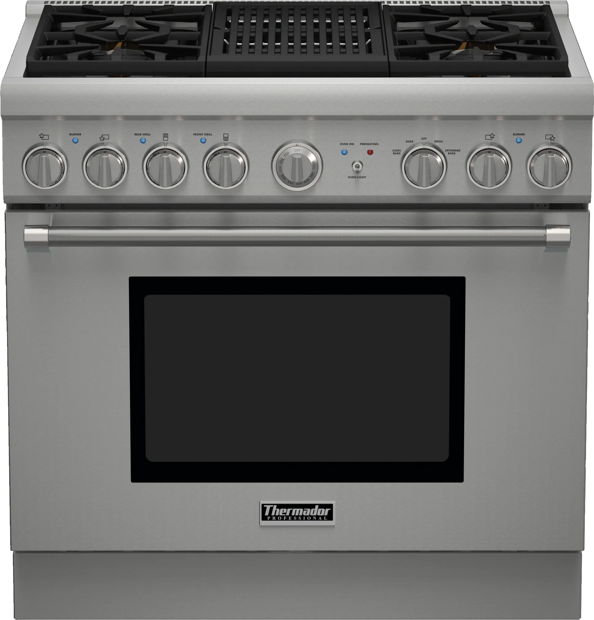  Gas freestanding range 36'' Pro Harmony® Standard Depth Stainless steel