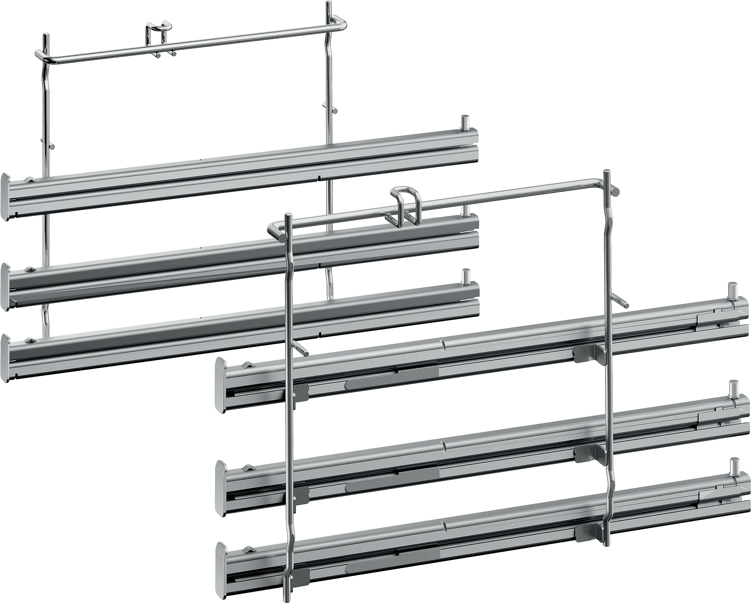 Full extension rails, 3-level pyroproof 