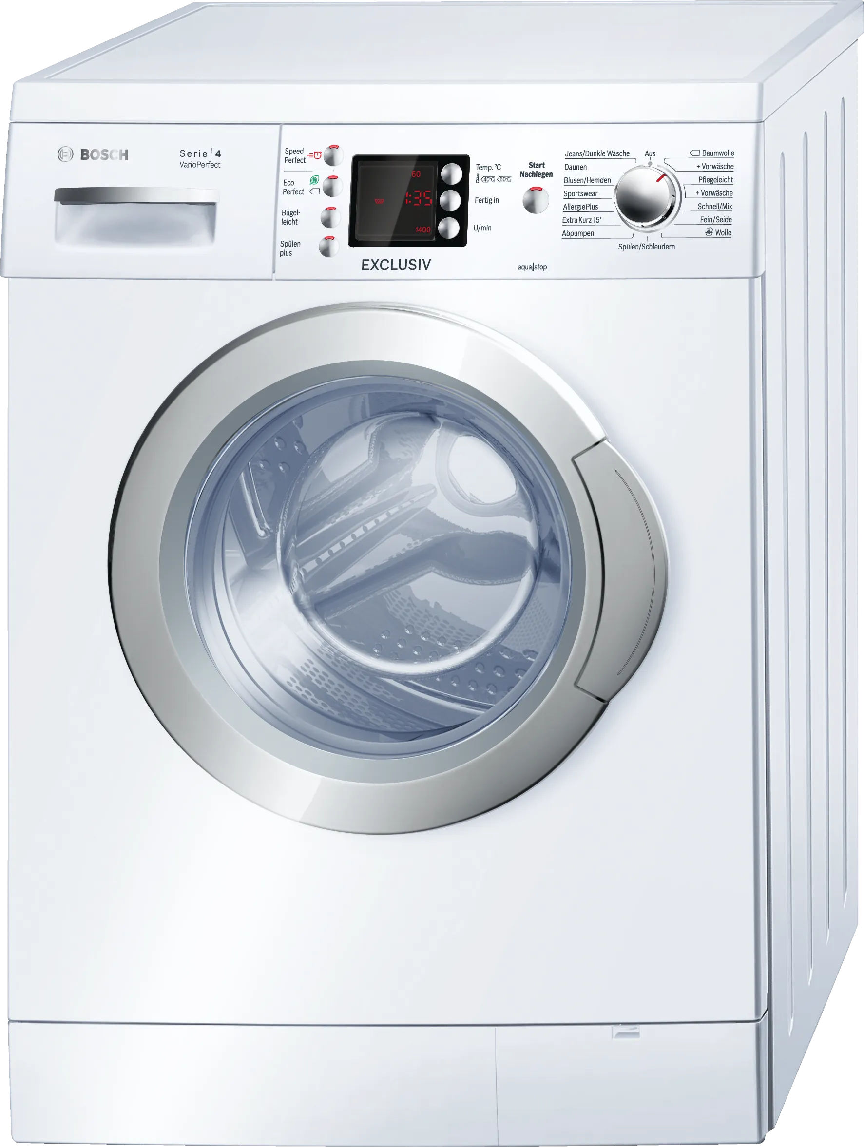 Series 4 washing machine, frontloader fullsize 7 kg 1400 rpm, White