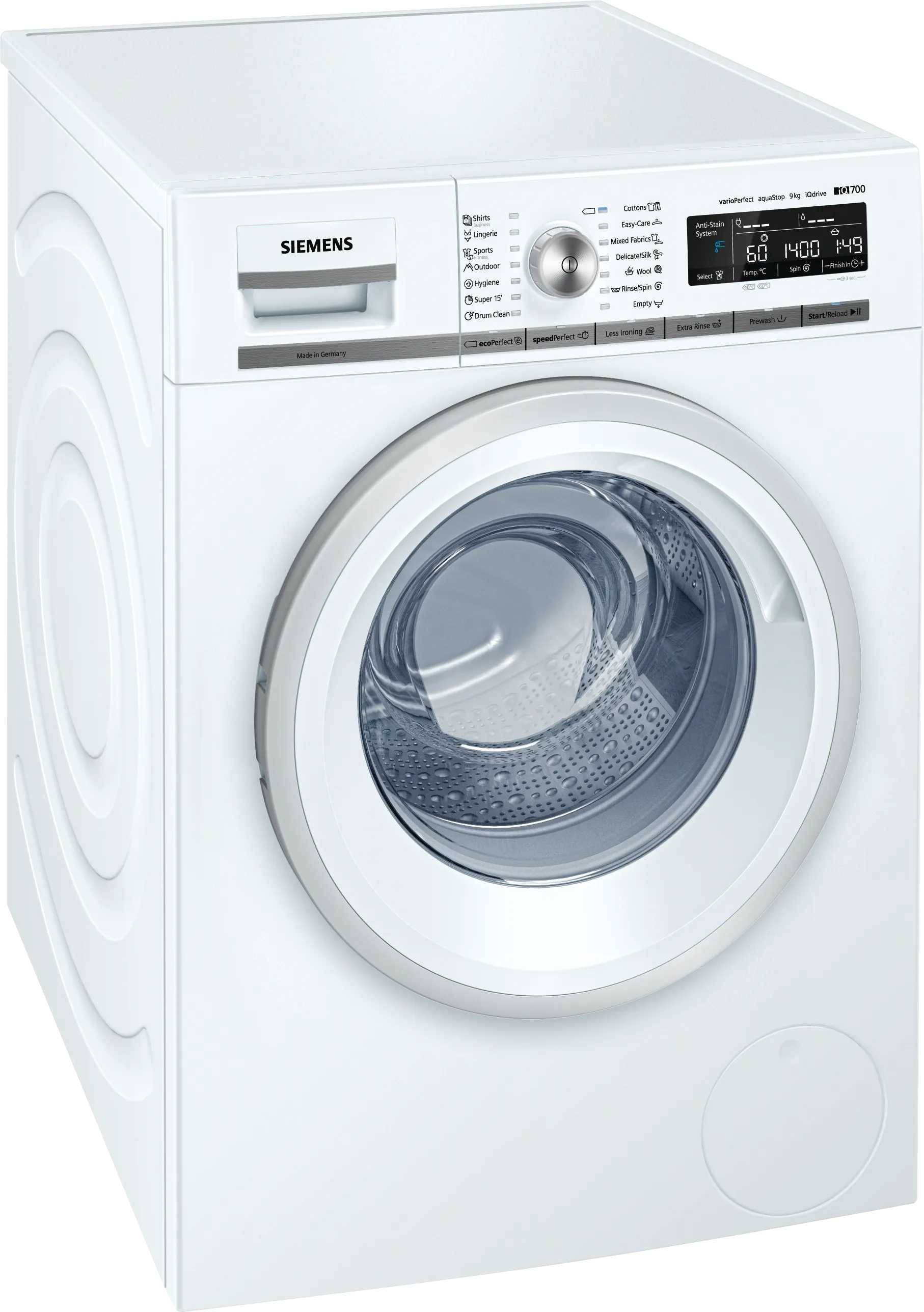 iQ700 washing machine, frontloader fullsize 9 kg 1400 rpm 