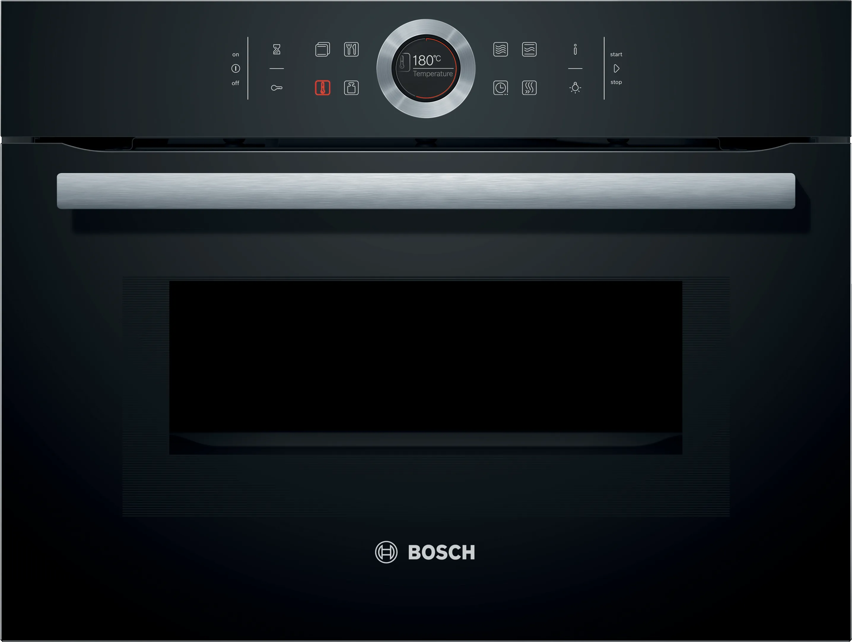 Série 8 built-in compact oven with microwave function 60 x 45 cm Noir 