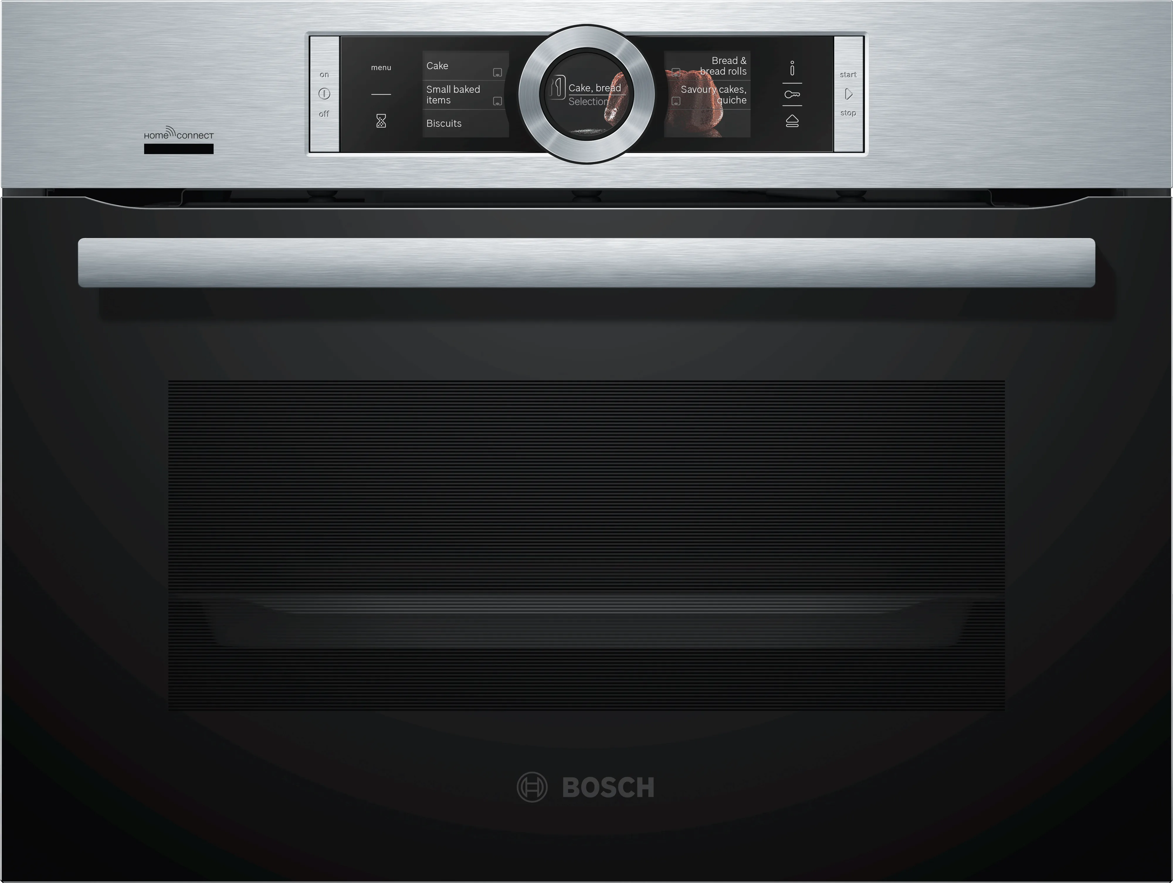 Series 8 Built-in compact oven with steam function 60 x 45 cm Stainless steel 