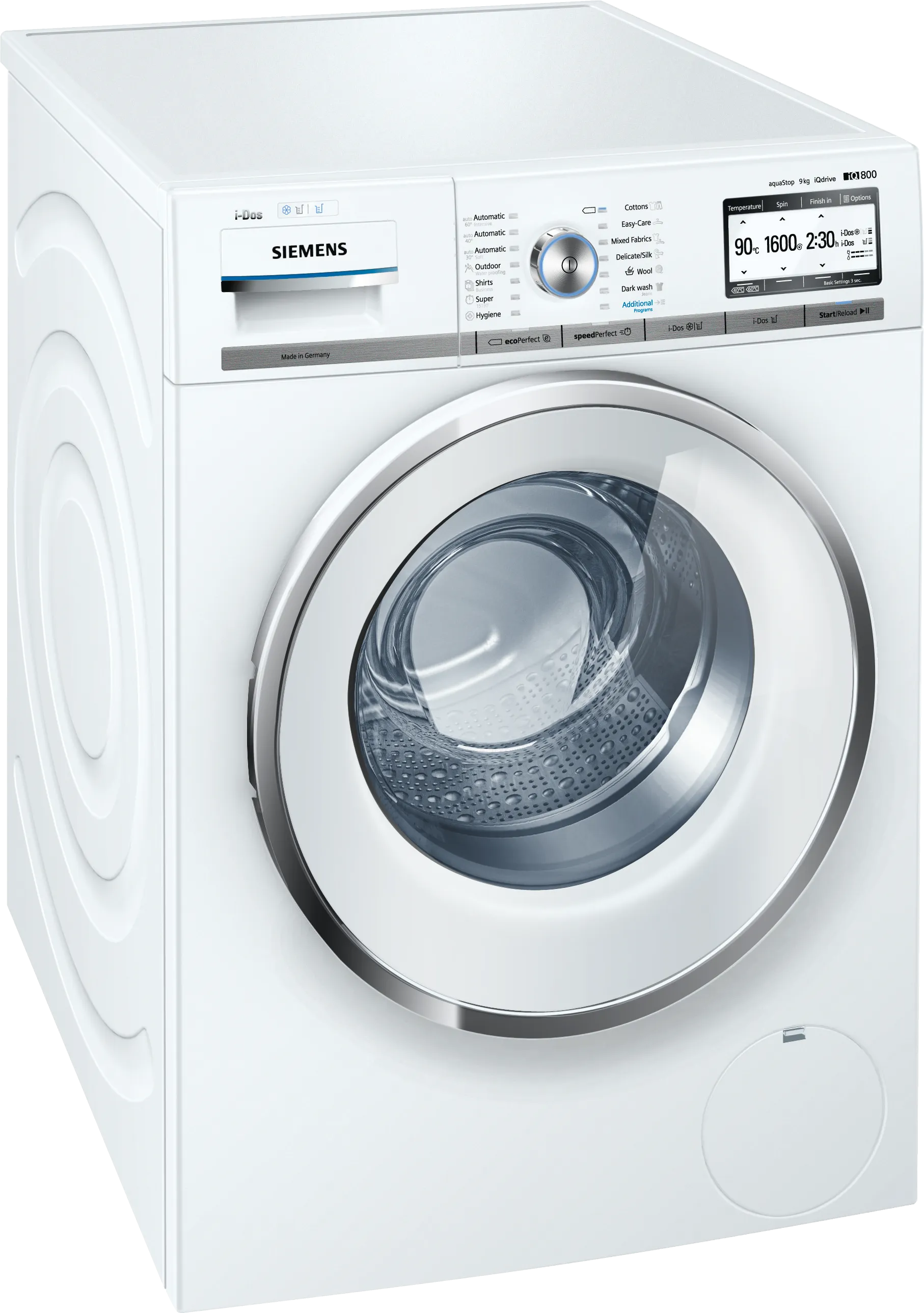 iQ800 washing machine, frontloader fullsize 9 kg 1600 rpm 