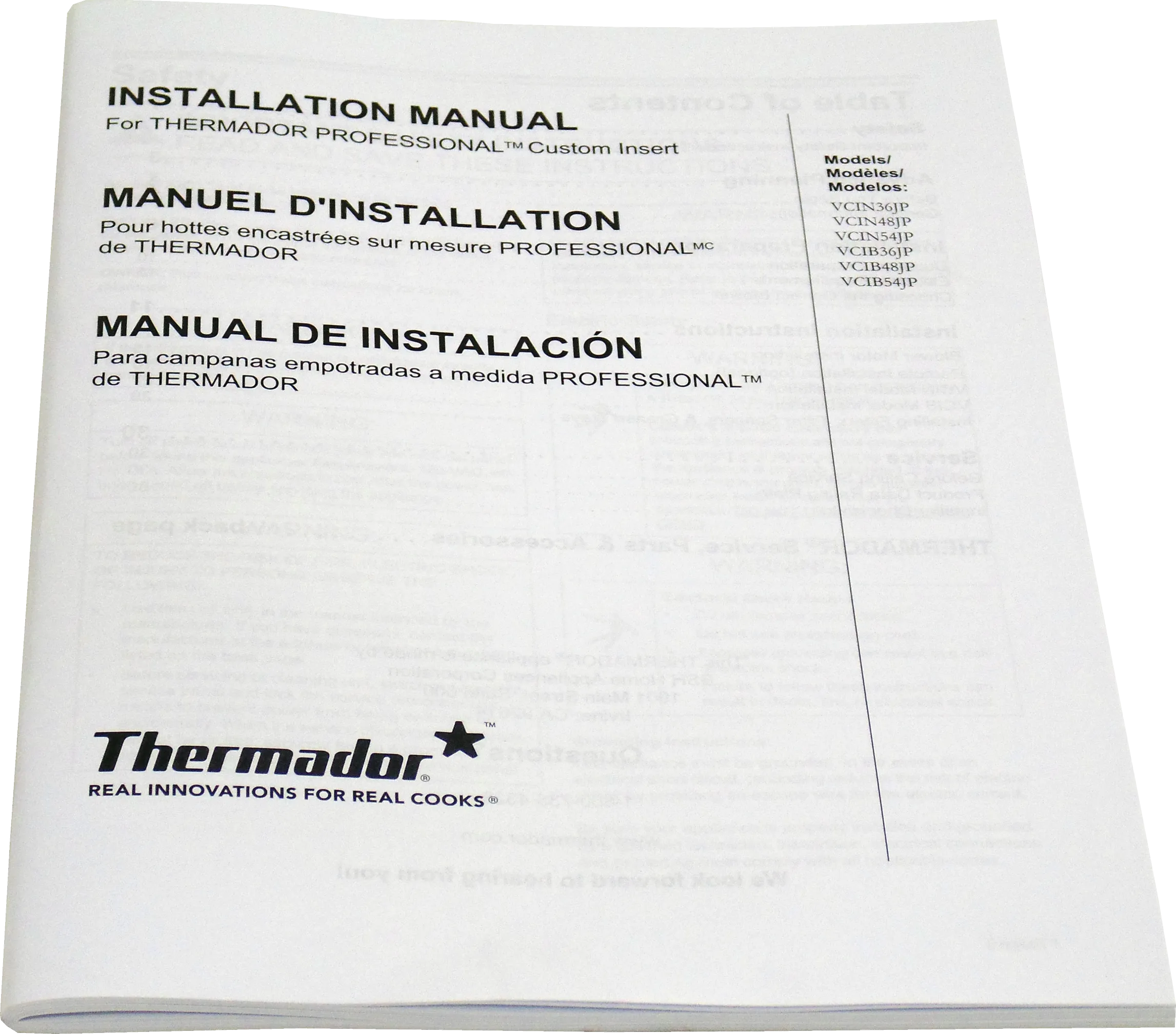 00786334 Installation instructions | THERMADOR US